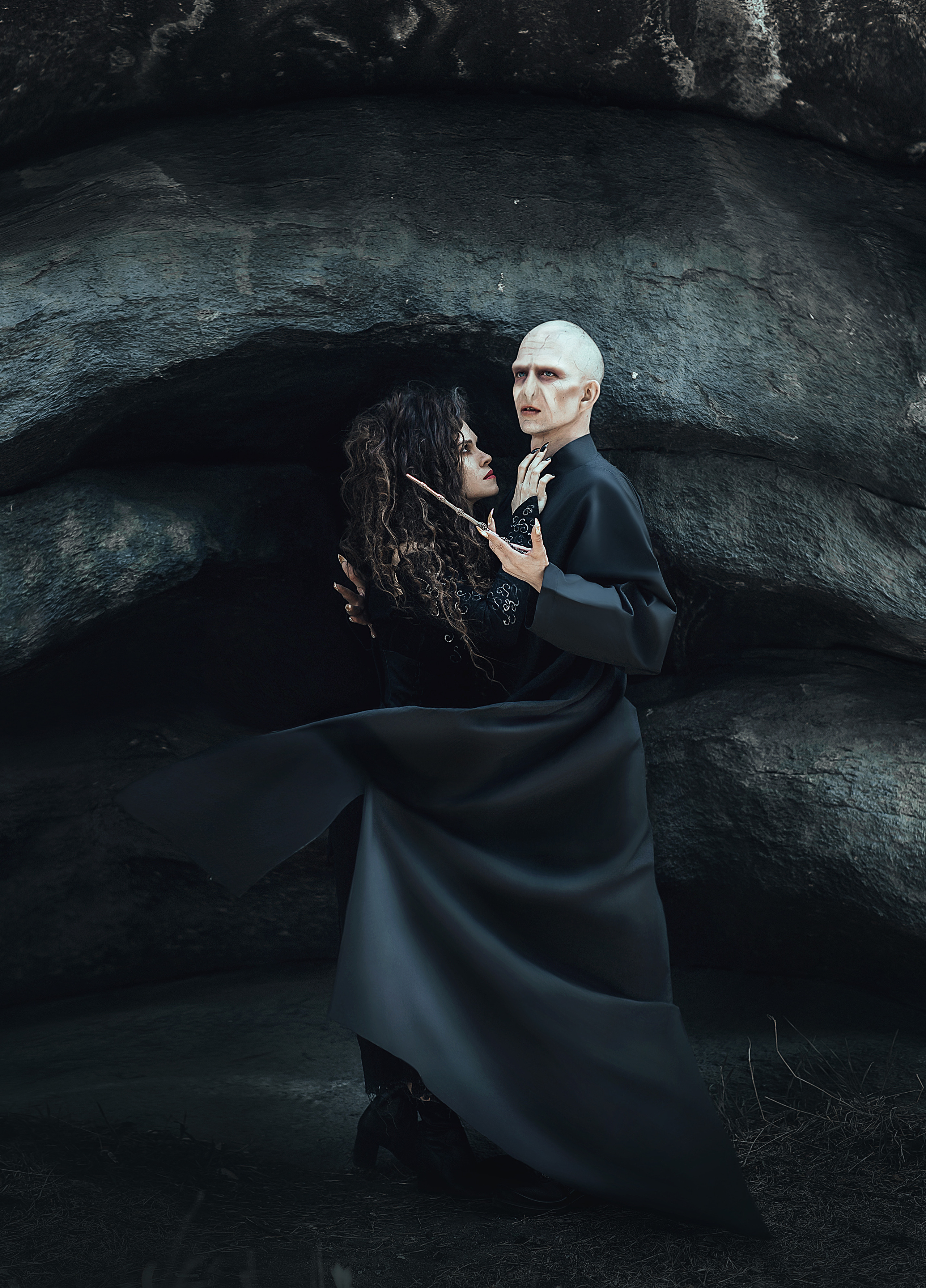 Волан-де-морт и Беллатриса. Битва за Хогвартс. Темная сторона. Свадебный и портретный фотограф Алина Иванова. Екатеринбург-Москва