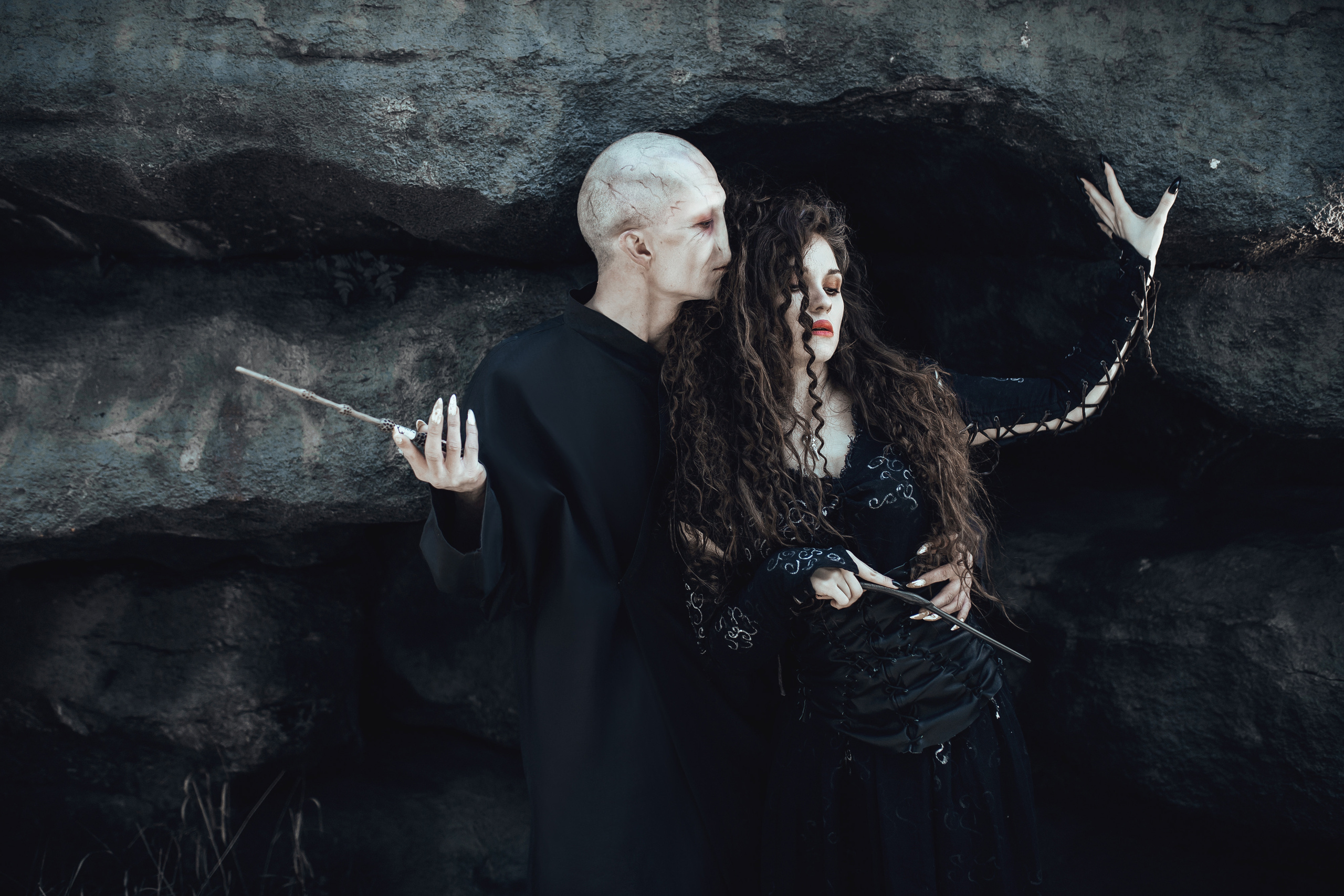 Волан-де-морт и Беллатриса. Битва за Хогвартс. Темная сторона. Свадебный и портретный фотограф Алина Иванова. Екатеринбург-Москва