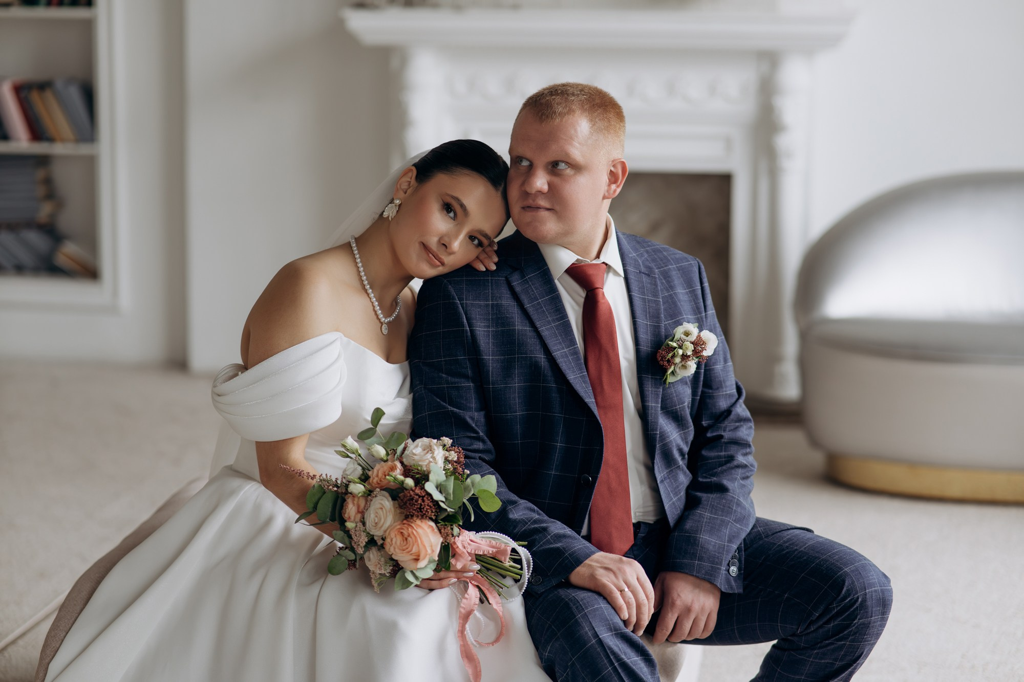 Свадебная фотосессия в студии. Свадебный и репортажный фотограф в Ярославле Евгений Сальников