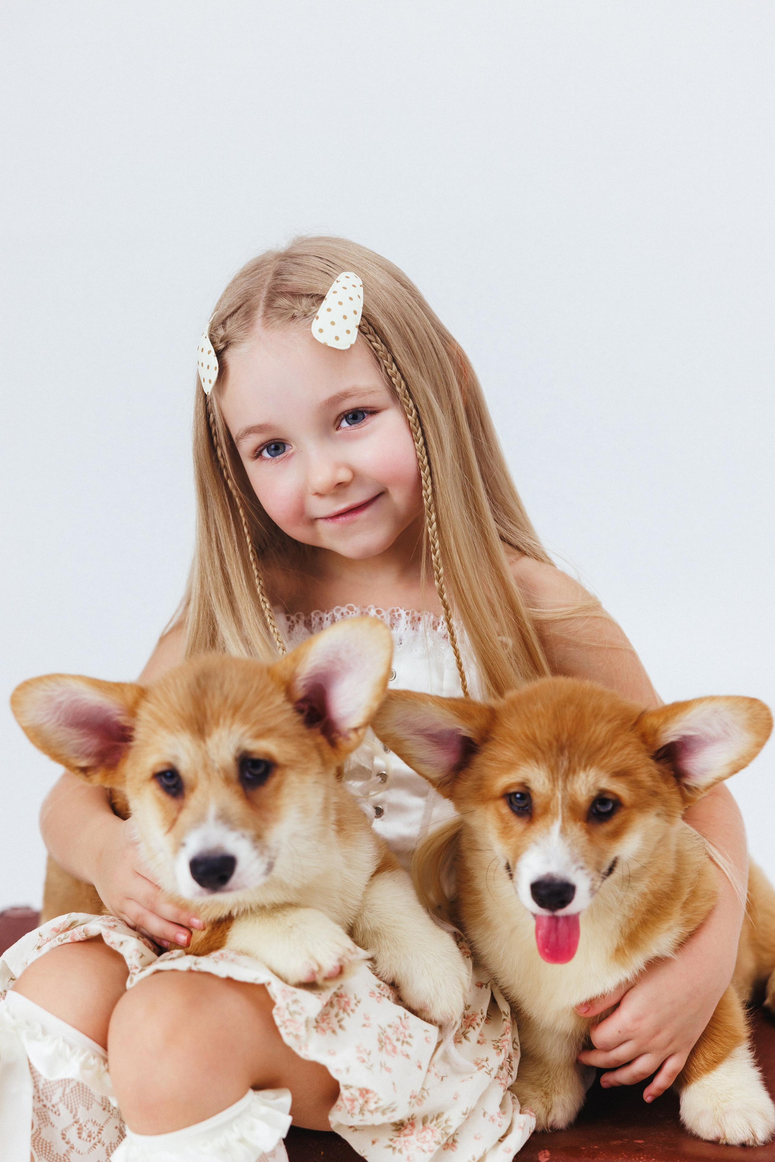 Детская фотосессия с щенками в фотостудии, Антураж, город Краснодар