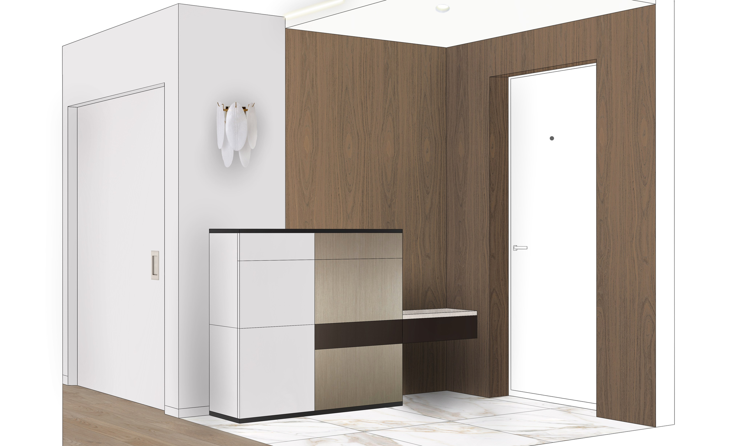 Квартира (дизайнер Елена Яушкина). Дизайн интерьеров по всему миру