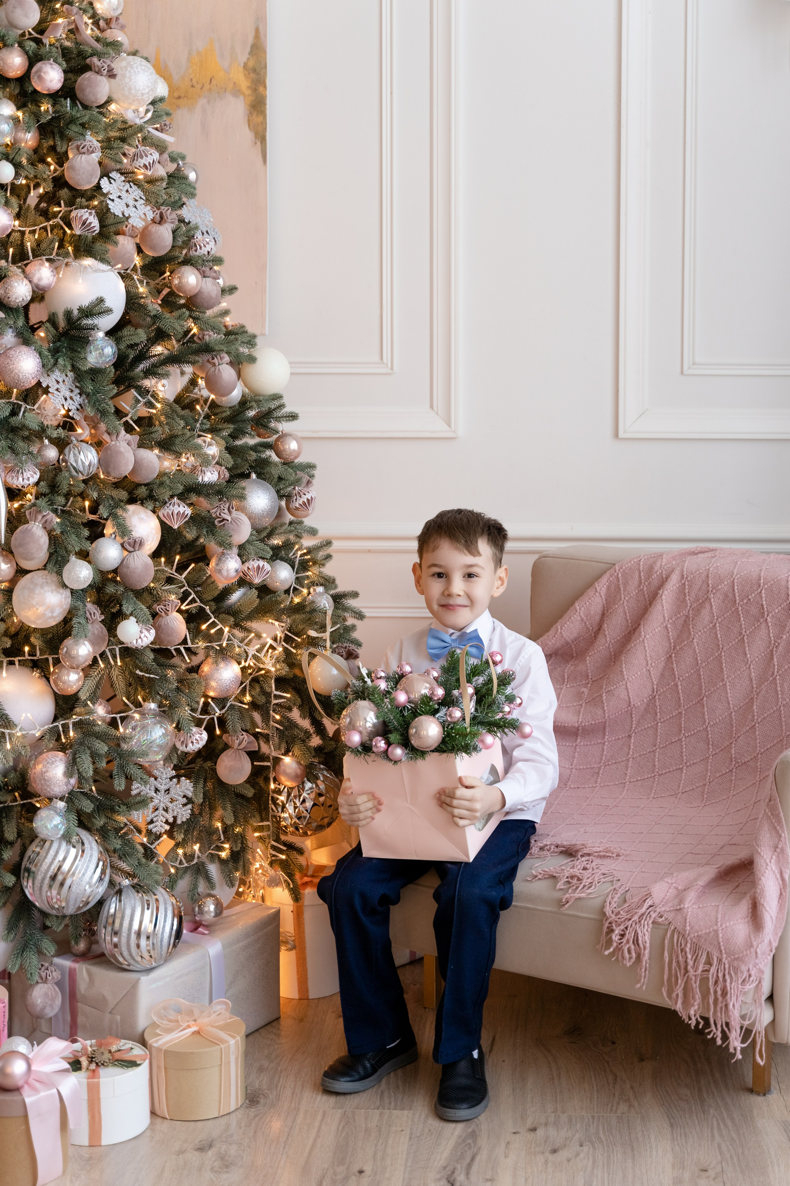 Новогодняя фотосессия для чудесной семьи. Свадебный и семейный фотограф в Санкт-Петербурге Олеся Еремеева
