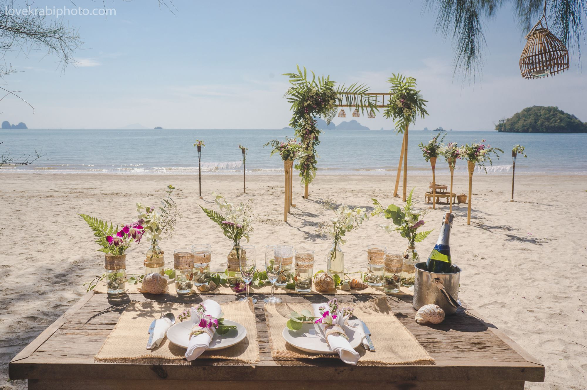 Wedding Ceremony Set up in Krabi Thailand. Photography & Events Thailand Krabi