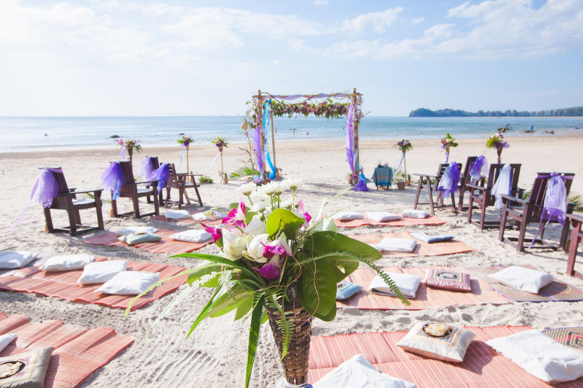 Wedding Ceremony Set up in Krabi Thailand. Photography & Events Thailand Krabi
