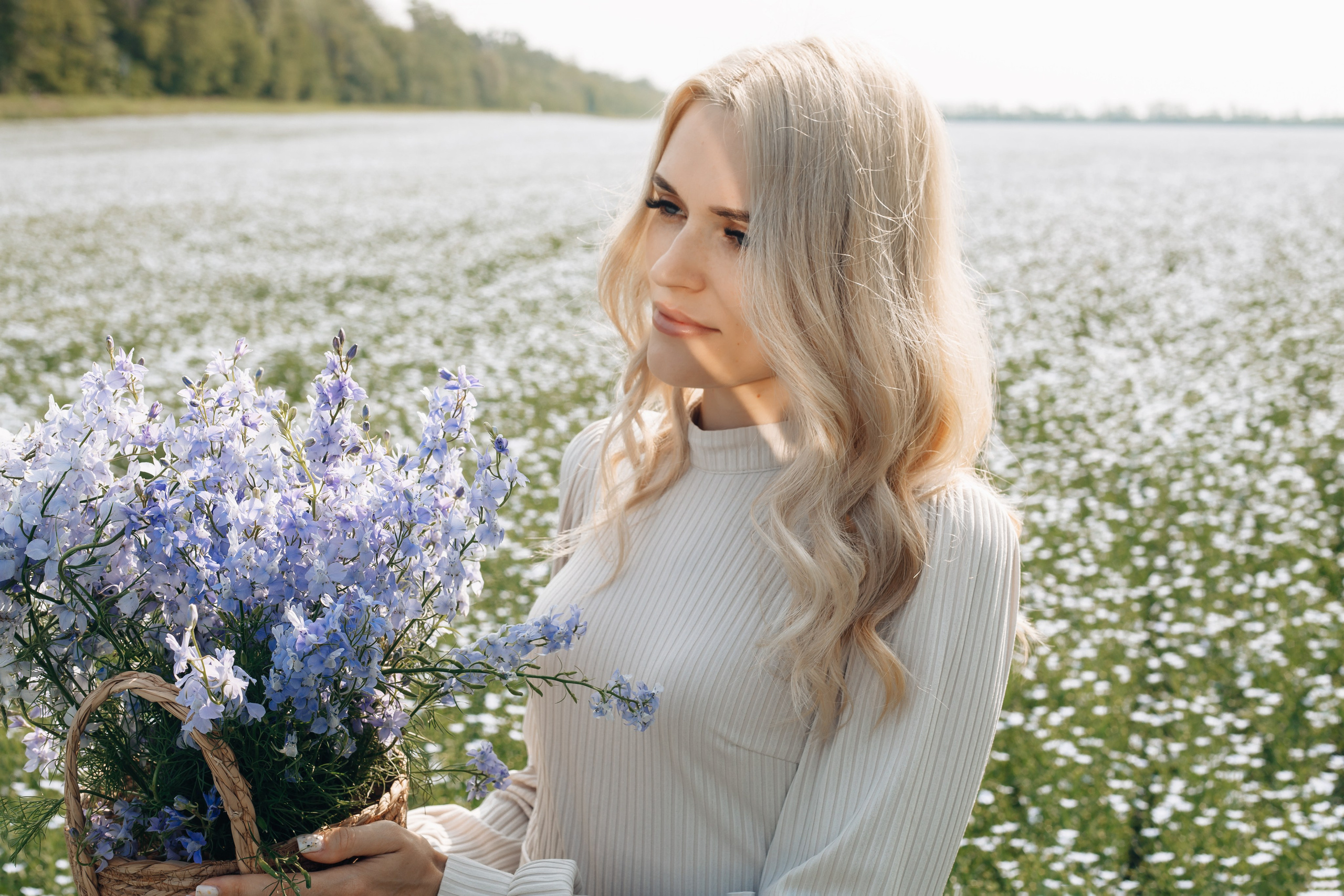 Фотосессия в поле льна. Свадебный и семейный фотограф в Краснодарском крае Мария Данилкина