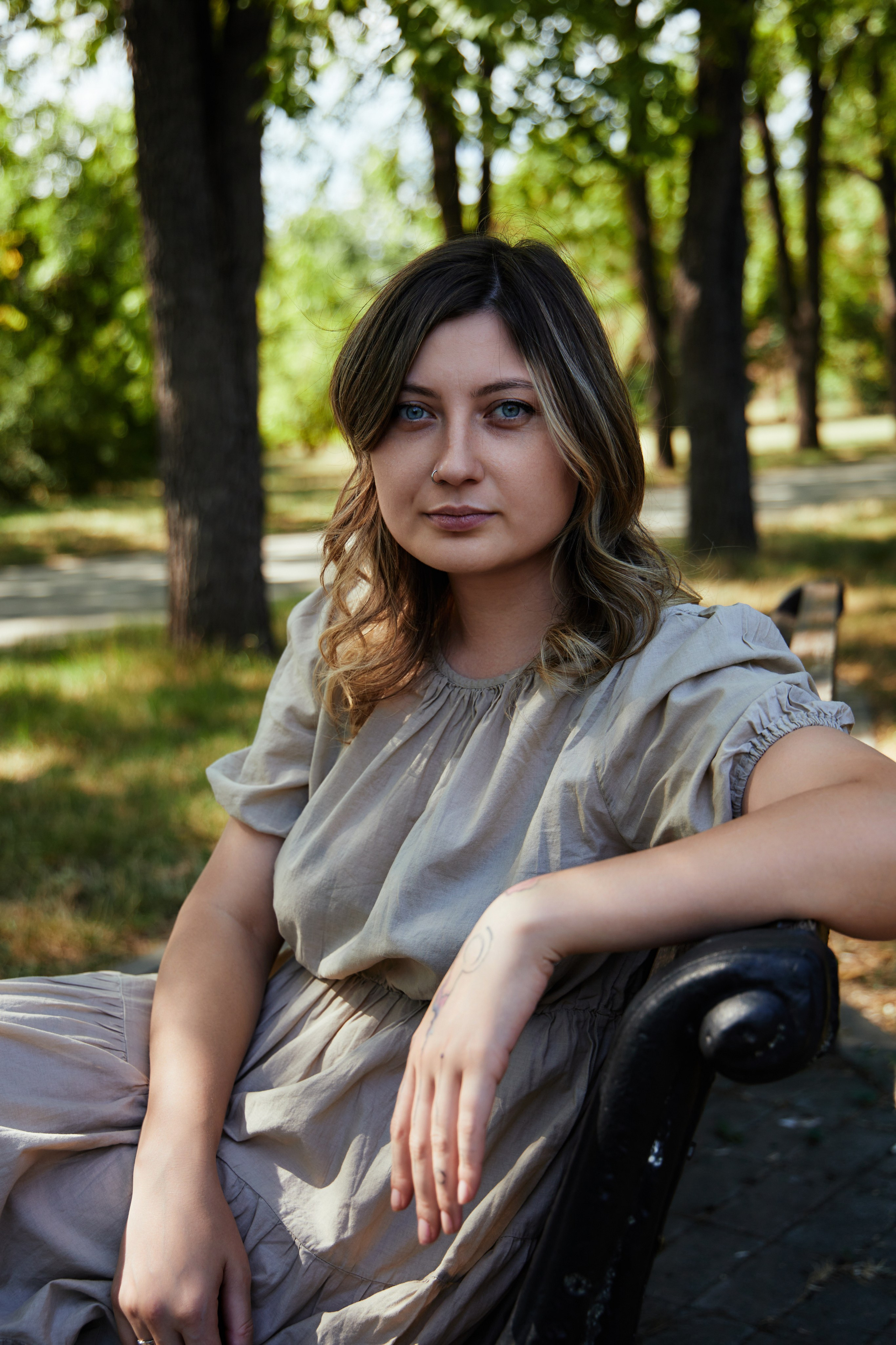 Настя в дендрарии. Репортажный фотограф Алёна Кантемирова