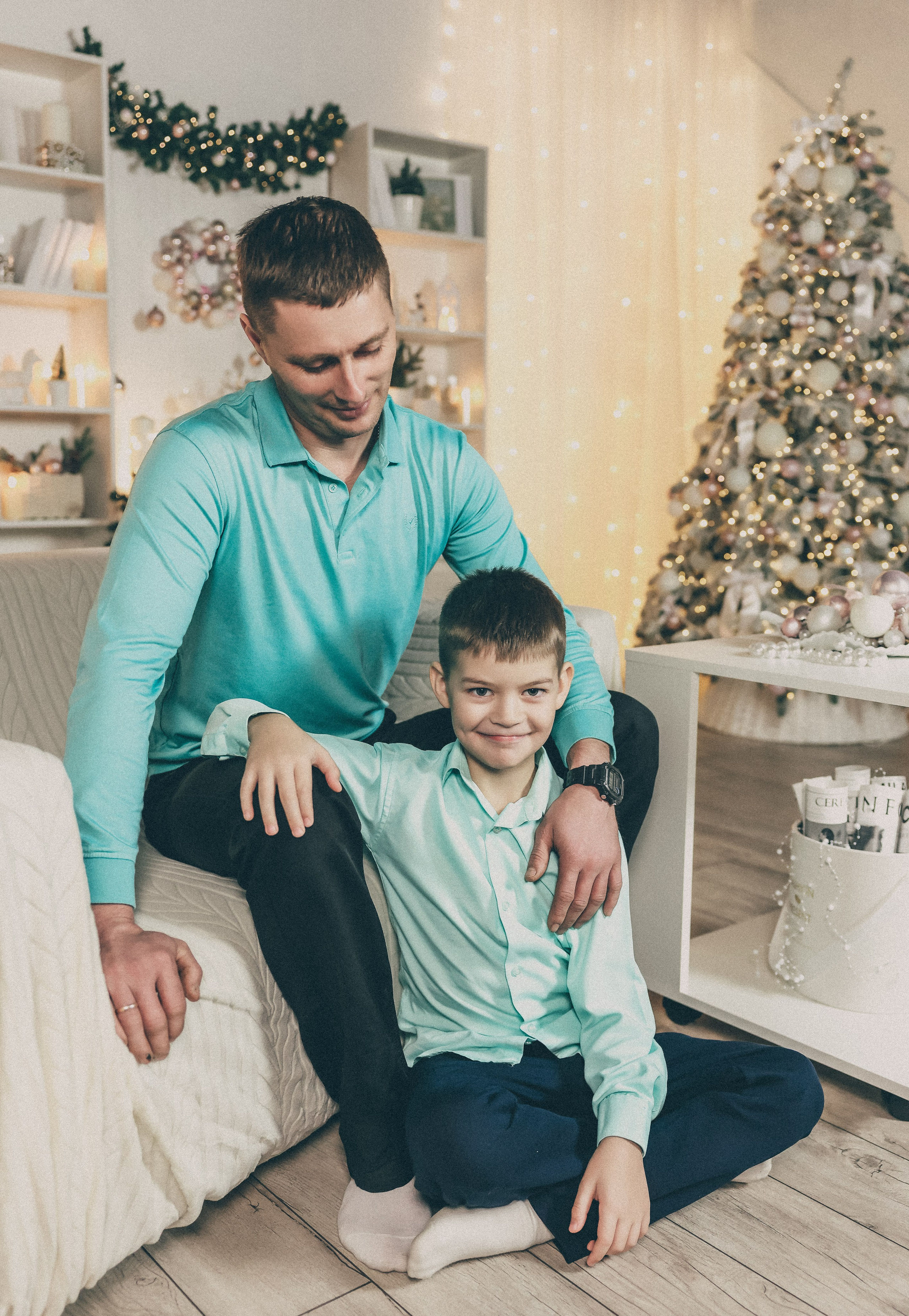 семейная новогодняя фотосессия