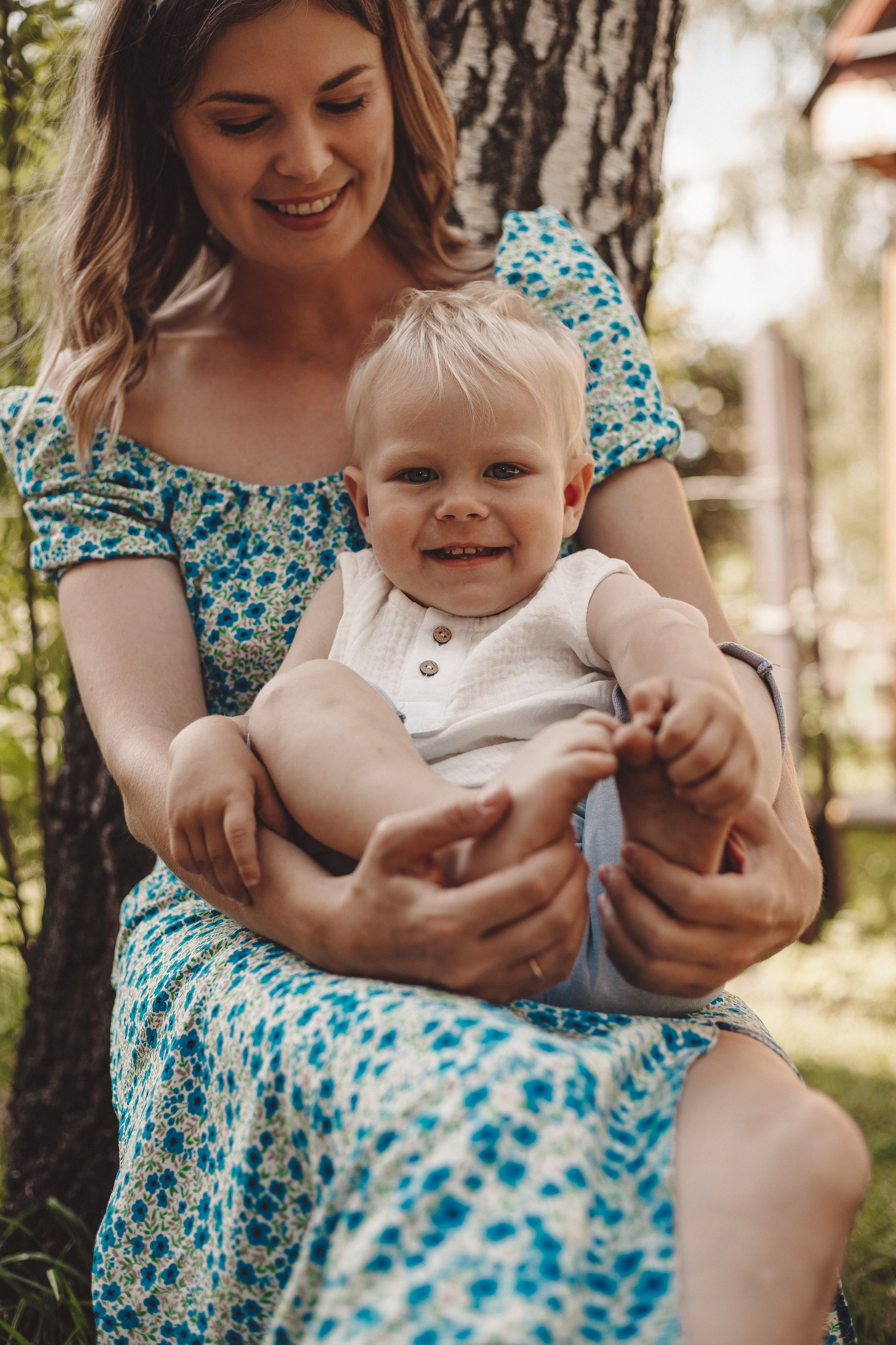 Семейная фотосессия - Люба и Платон: дачное детство. Семейный и женский фотограф Кемерово Мария Степ