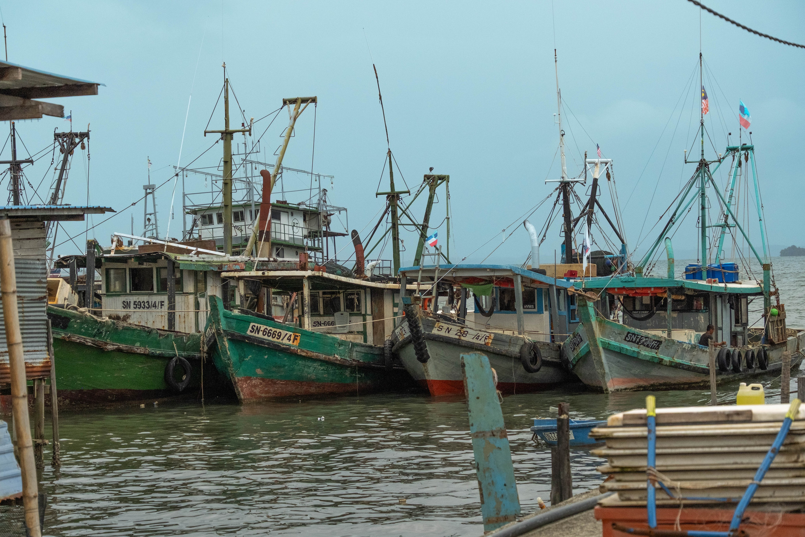 Остров Борнео, город Сандакан. Рыбацкая деревня и дорога к ней. Фотографии из путешествий