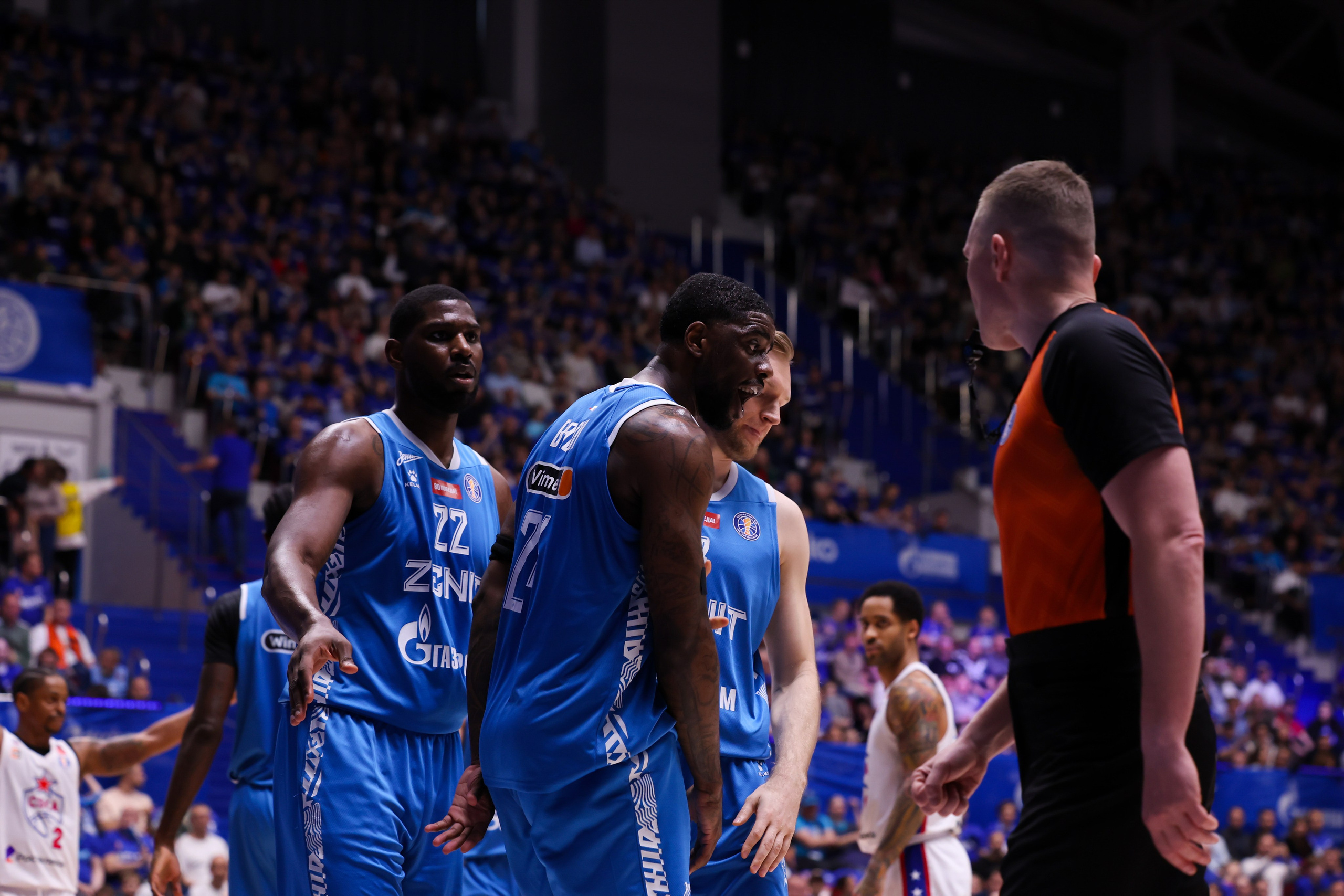 БК «Зенит» — БК «ЦСКА» финал ЕЛ ВТБ 1 игра 27.05.2025. Спортивный и репортажный фотограф Антон Тереханов