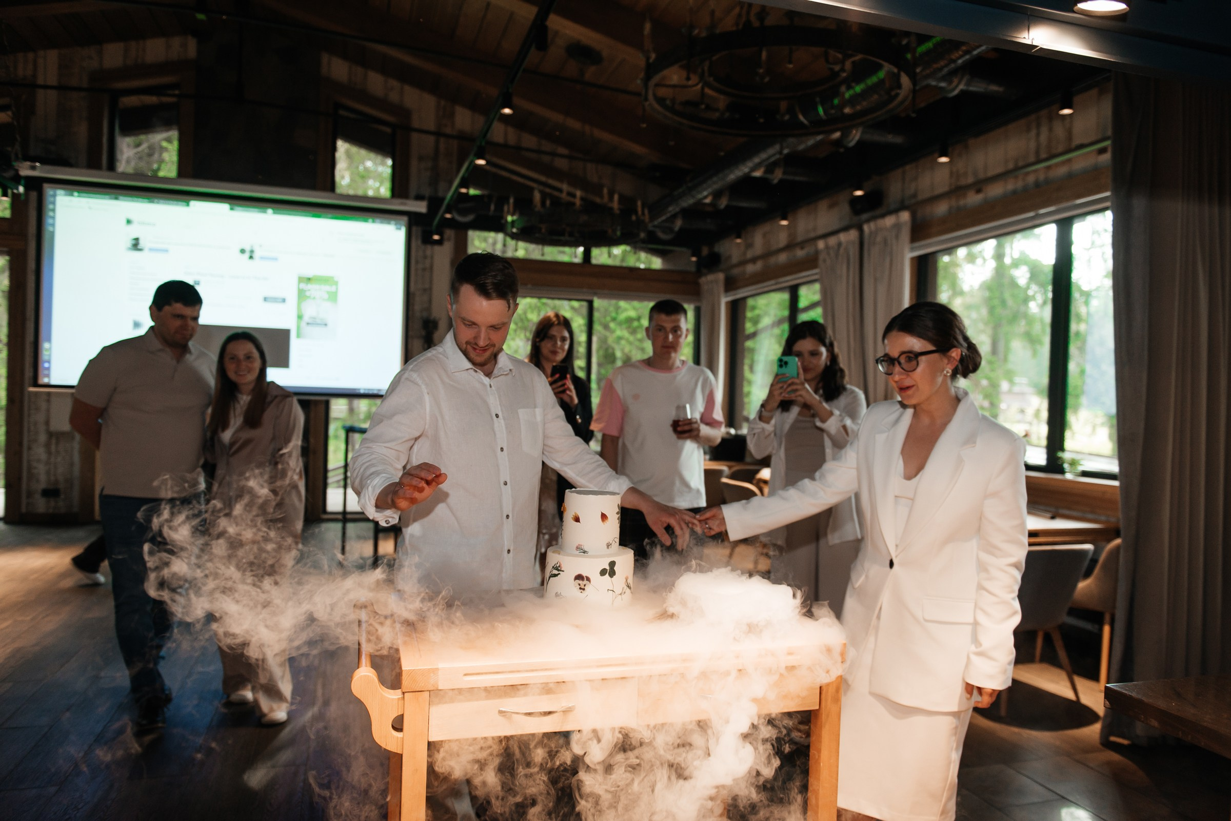 свадебный ужин в ресторане Чаща в Охта парке