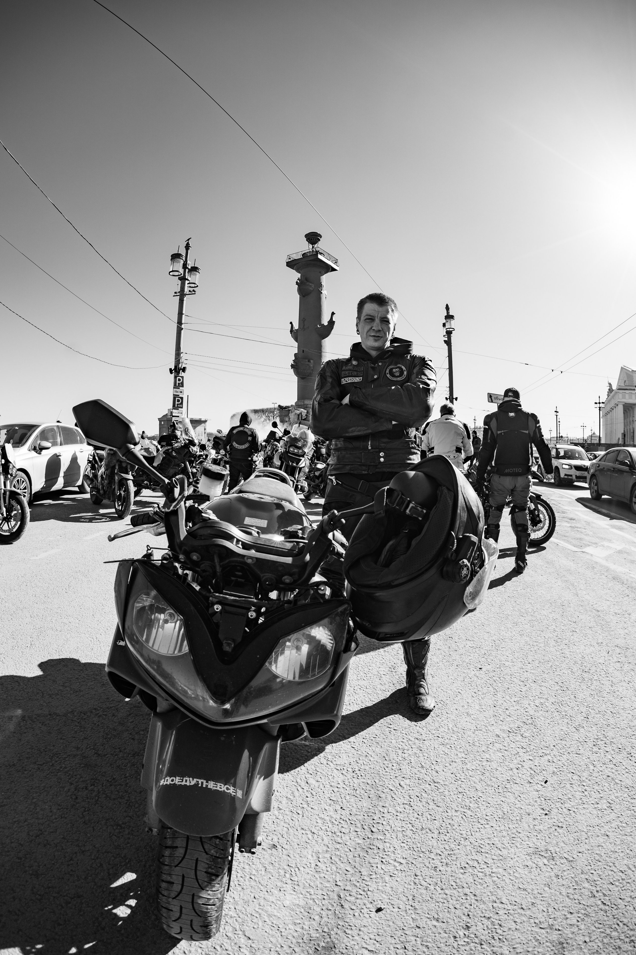 Весенний прохват мотоклуба Normans Riders MC. Концертный и репортажный фотограф в Санкт-Петербурге Слава Пахомов