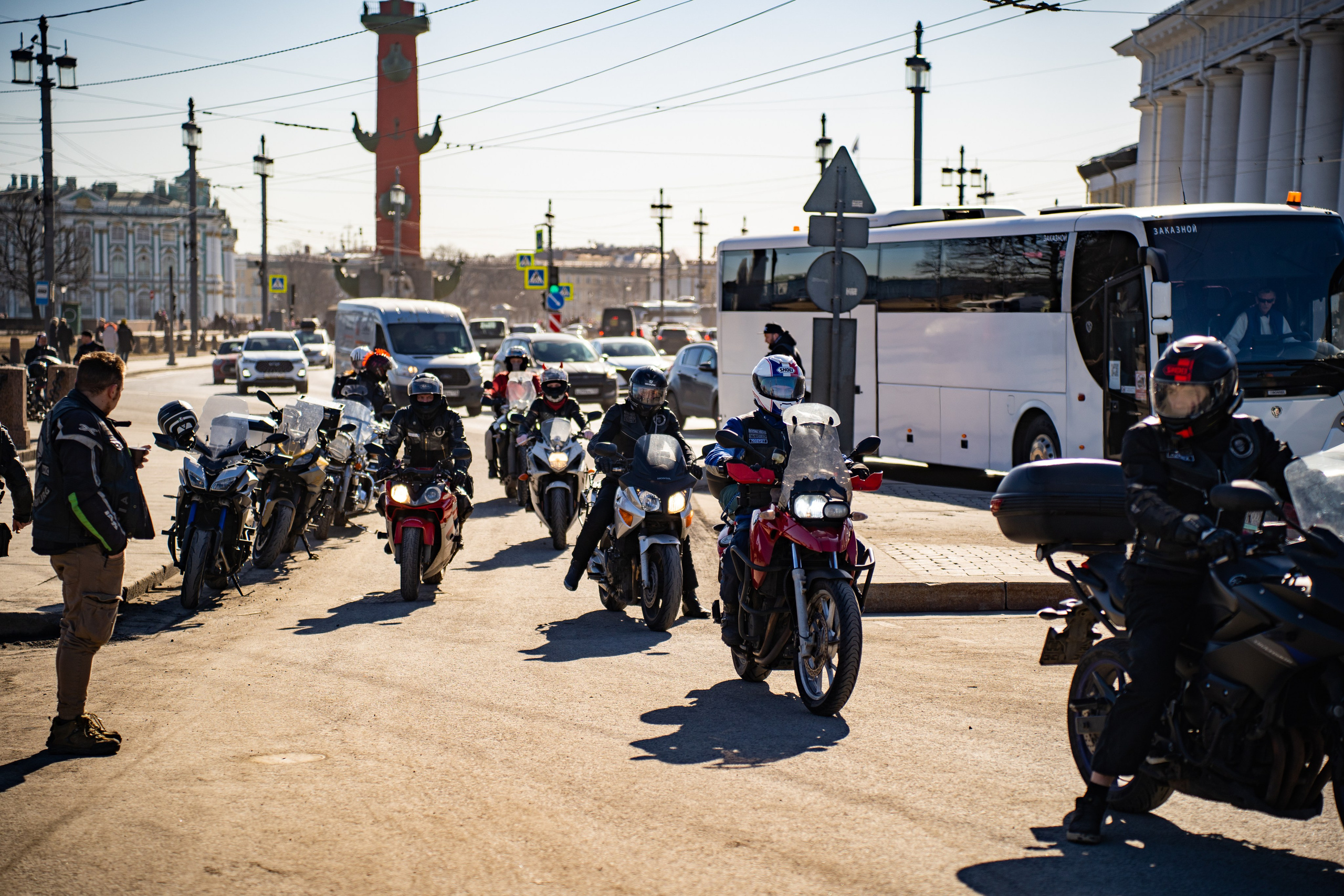 Весенний прохват мотоклуба Normans Riders MC. Концертный и репортажный фотограф в Санкт-Петербурге Слава Пахомов