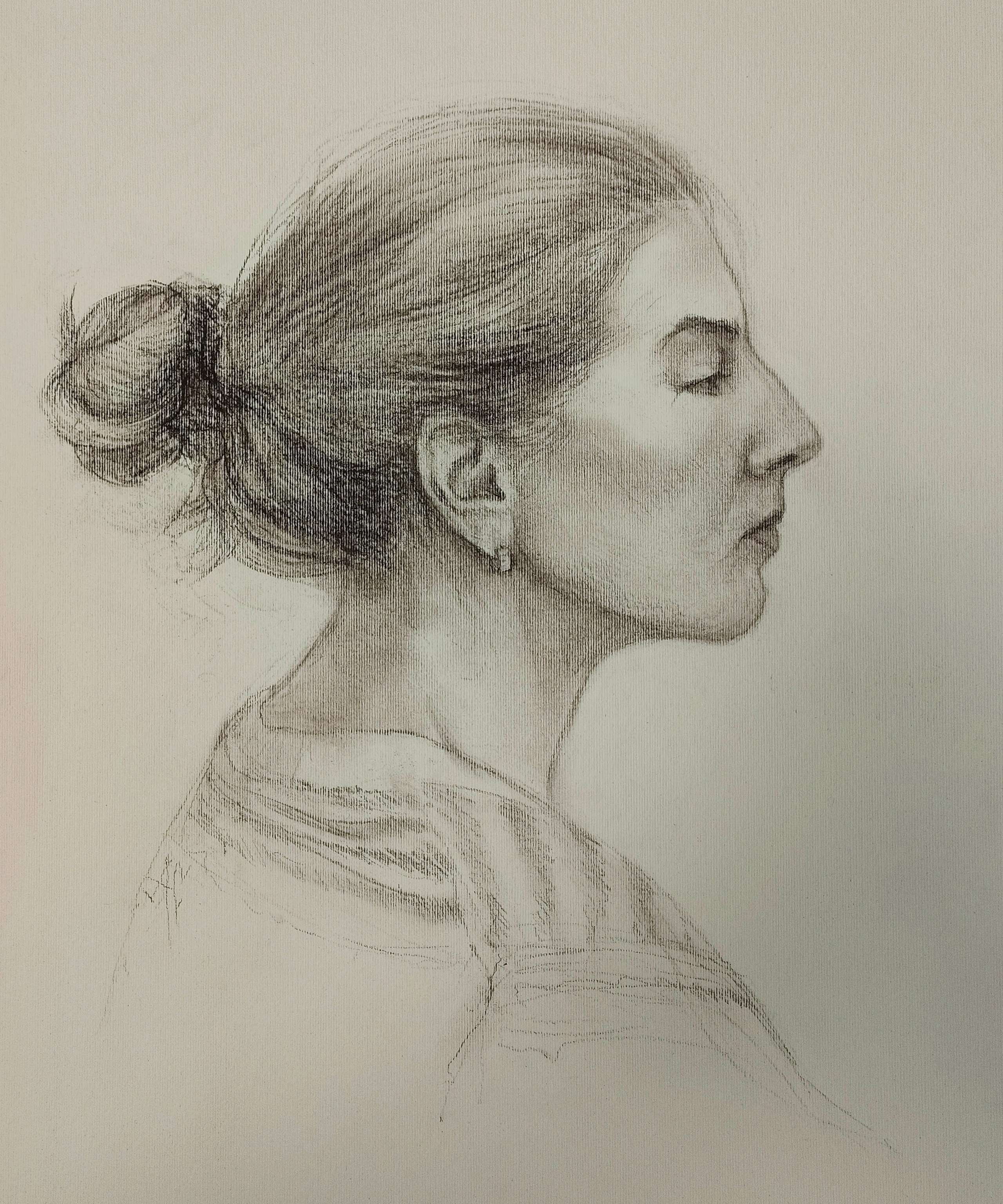 Портрет Лили, сепия, 2024