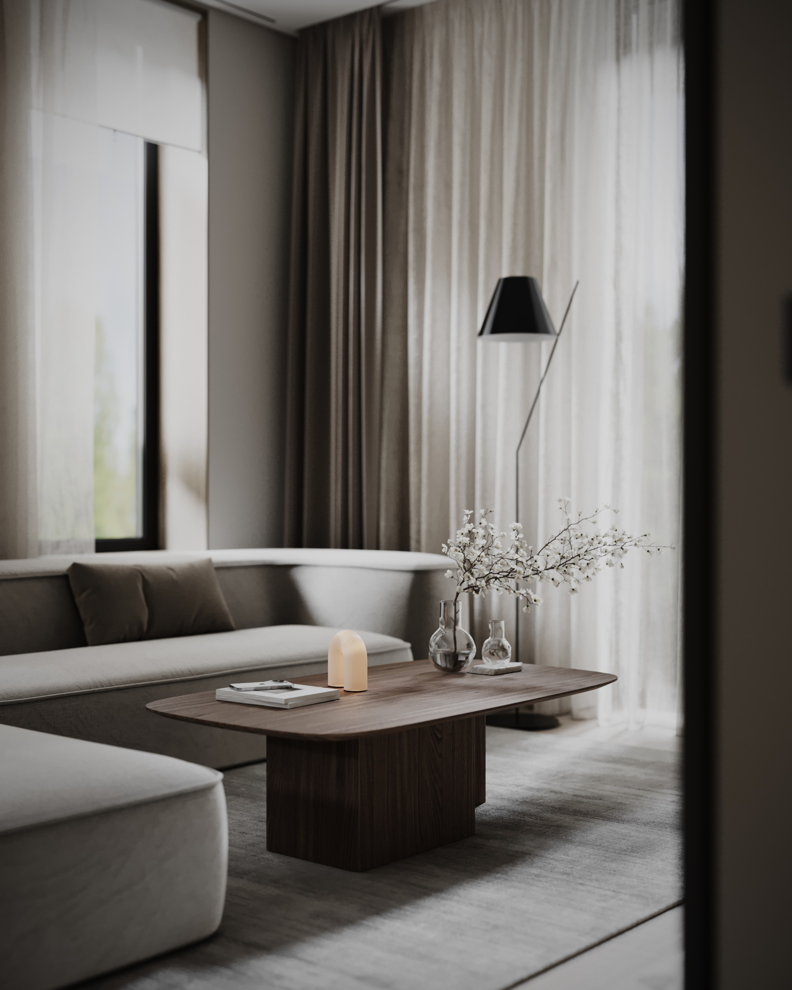 Сибирский дом. Визуализации интерьера