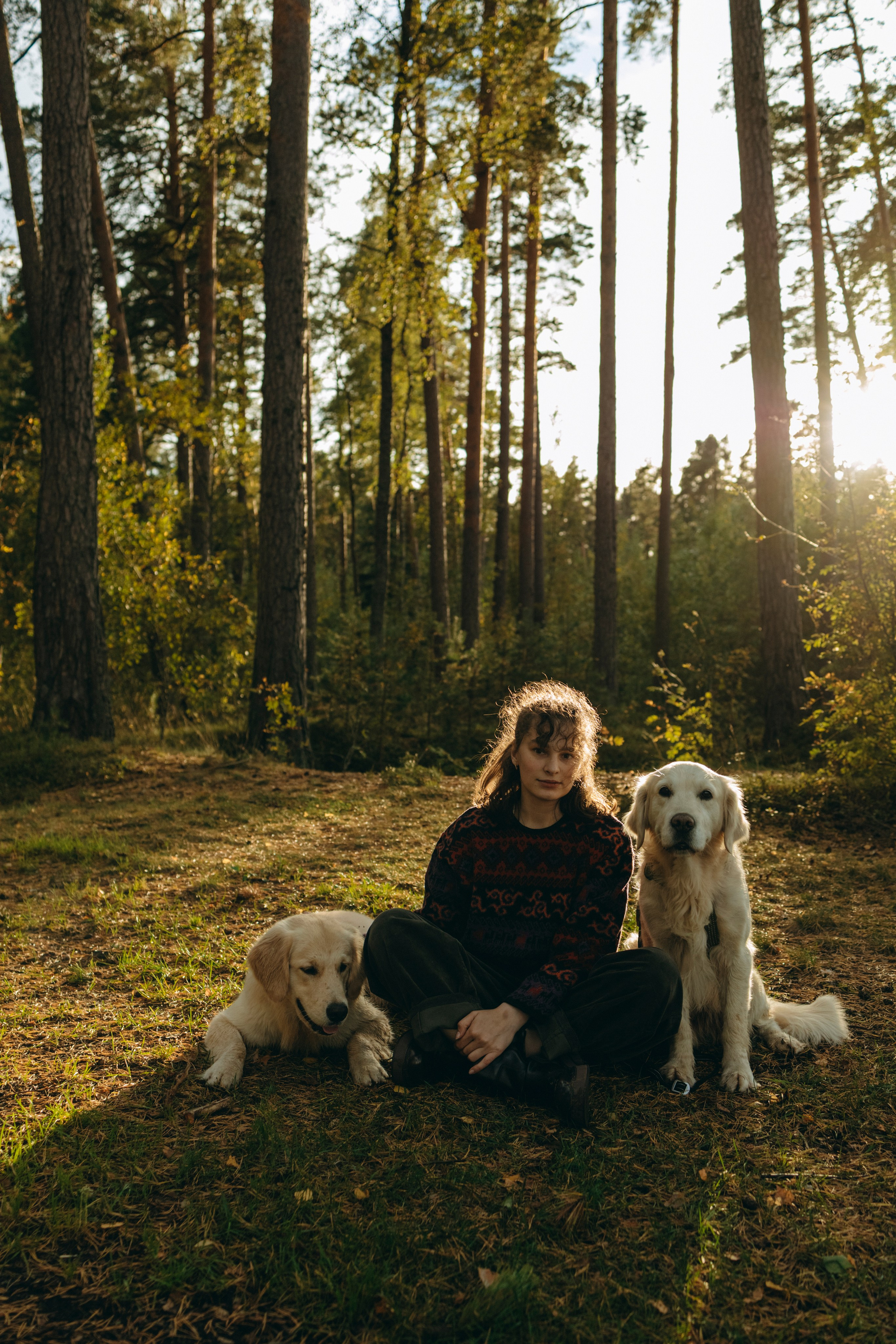 Прогулка Насти с Арчи и Арагоном. Фотограф-анималист в Санкт-Петеребурге Титова Алиса