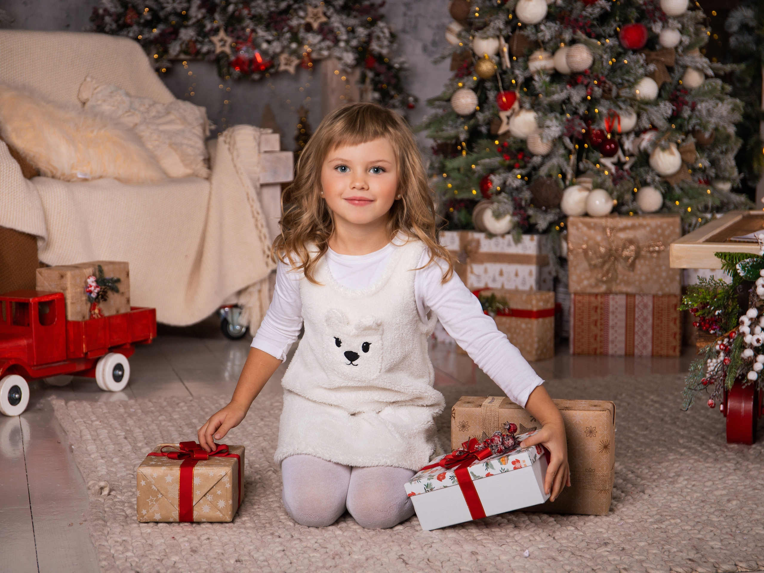 Новогодняя семейная съемка в студии. Свадебный и семейный фотограф в Москве Мила Широких