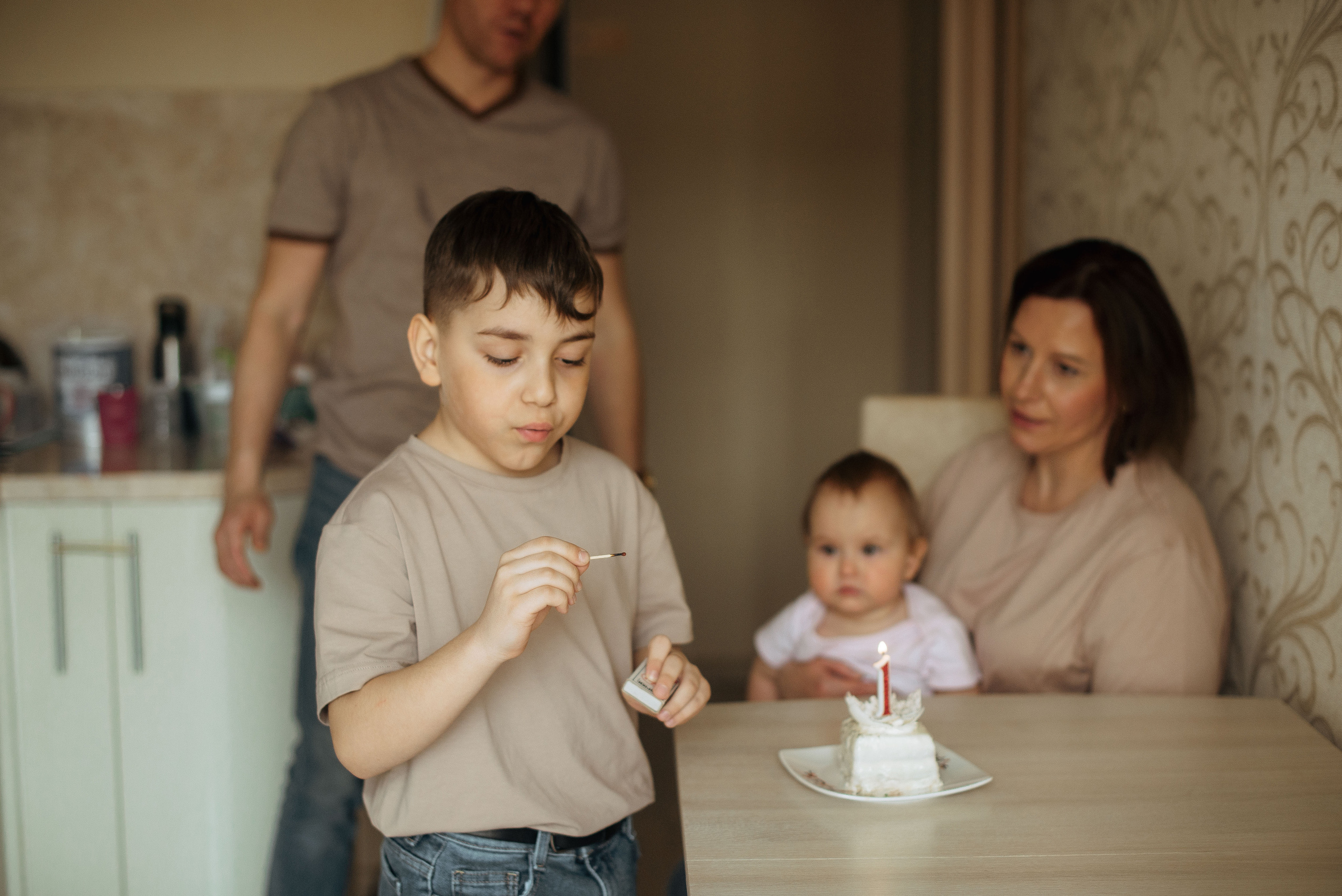 Домашняя съёмка годовасия. Семейный фотограф в Домодедово и Москве Елена Пичугина