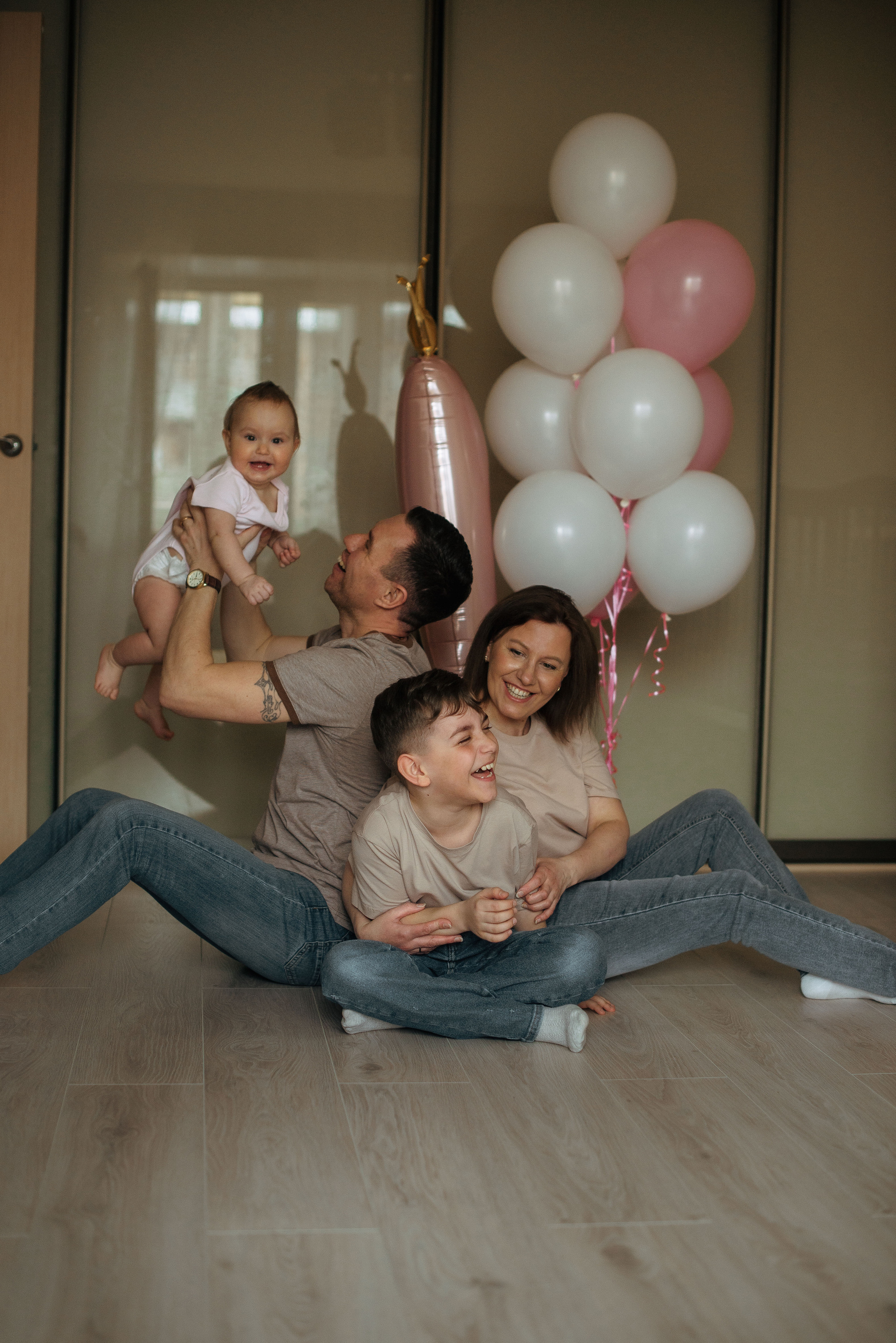 Домашняя съёмка годовасия. Семейный фотограф в Домодедово и Москве Елена Пичугина