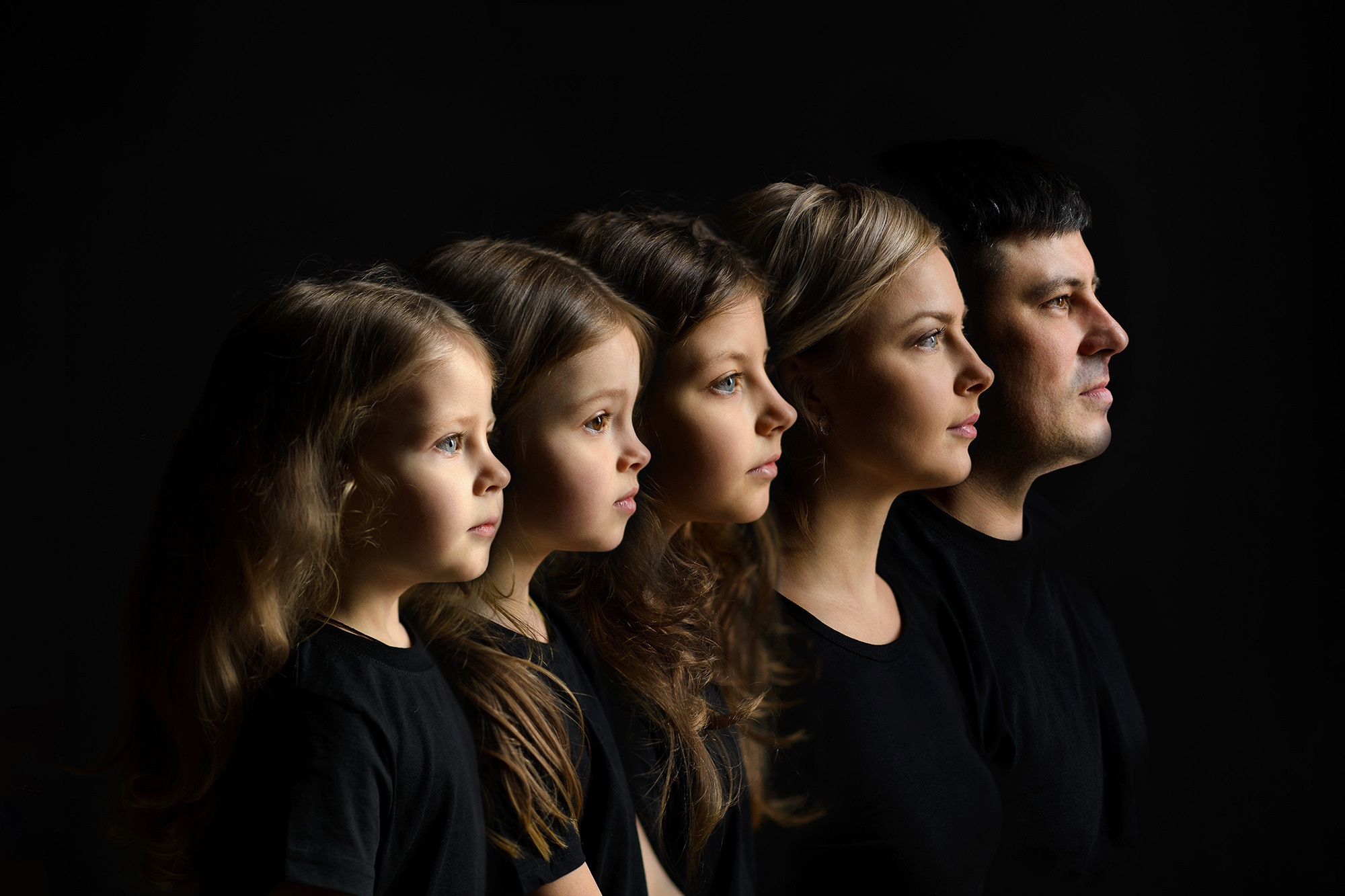 Семейная съёмка в студии. Семейный фотограф в Домодедово и Москве Елена Пичугина