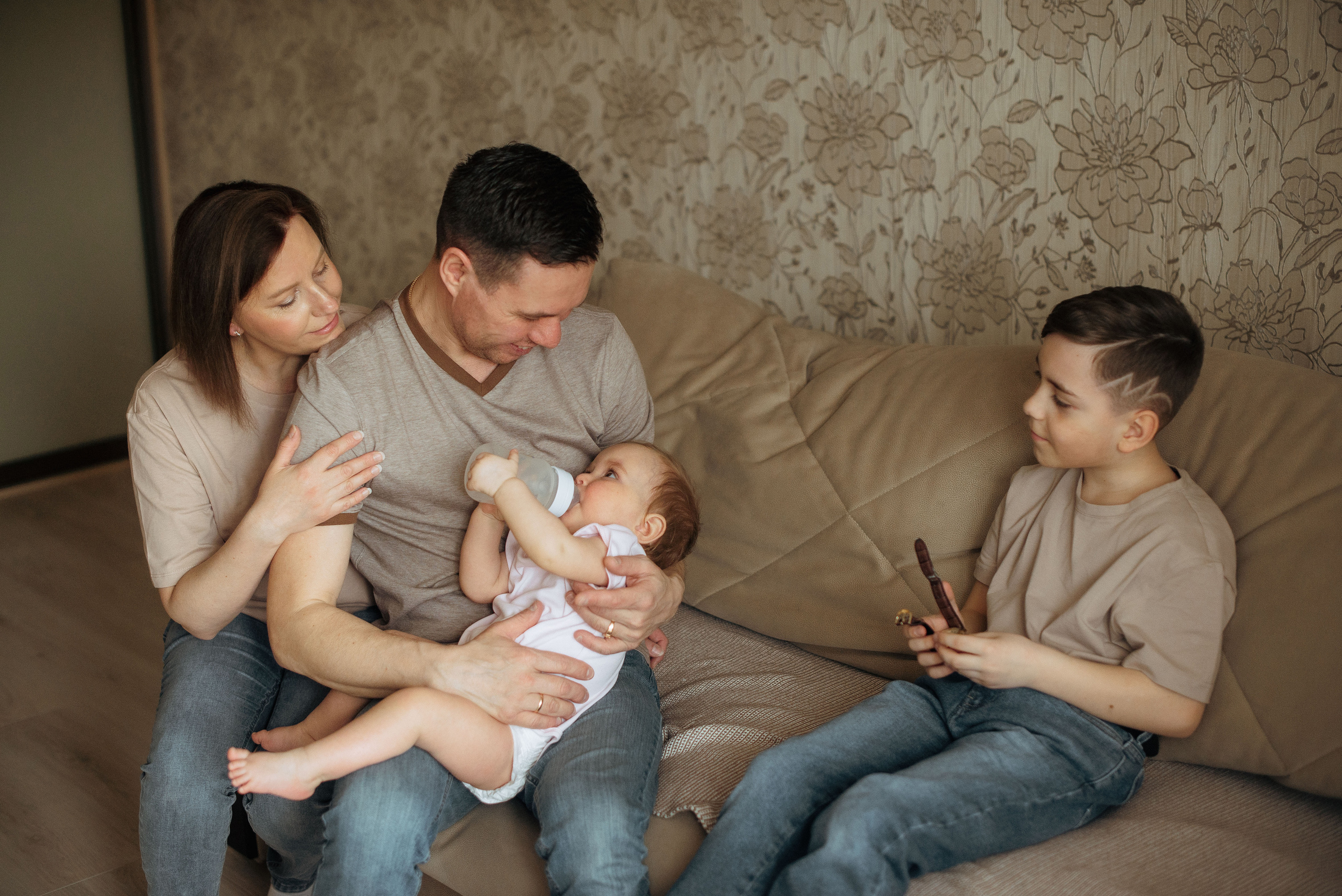Домашняя съёмка годовасия. Семейный фотограф в Домодедово и Москве Елена Пичугина