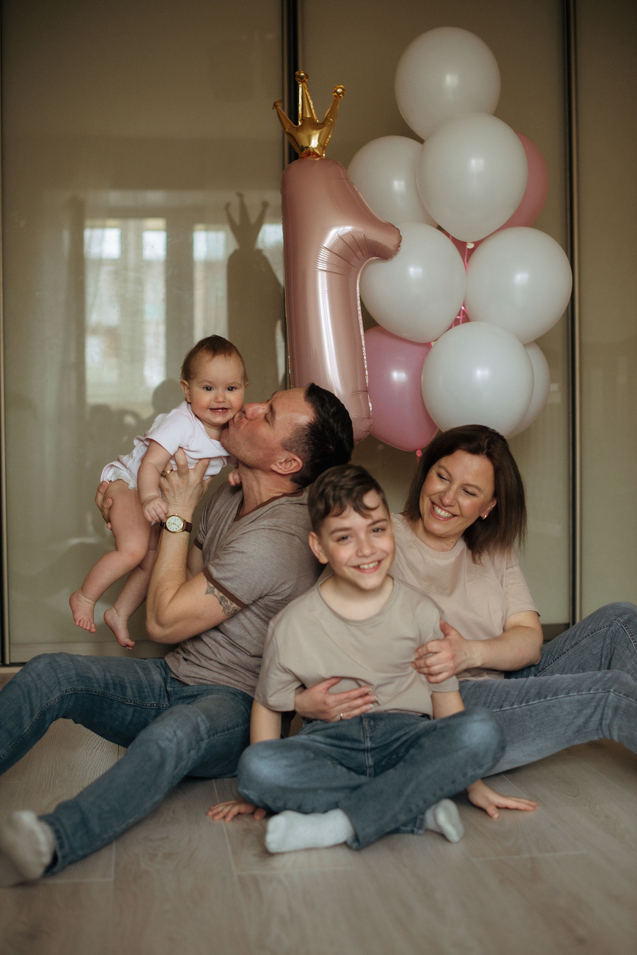 Домашняя съёмка годовасия. Семейный фотограф в Домодедово и Москве Елена Пичугина