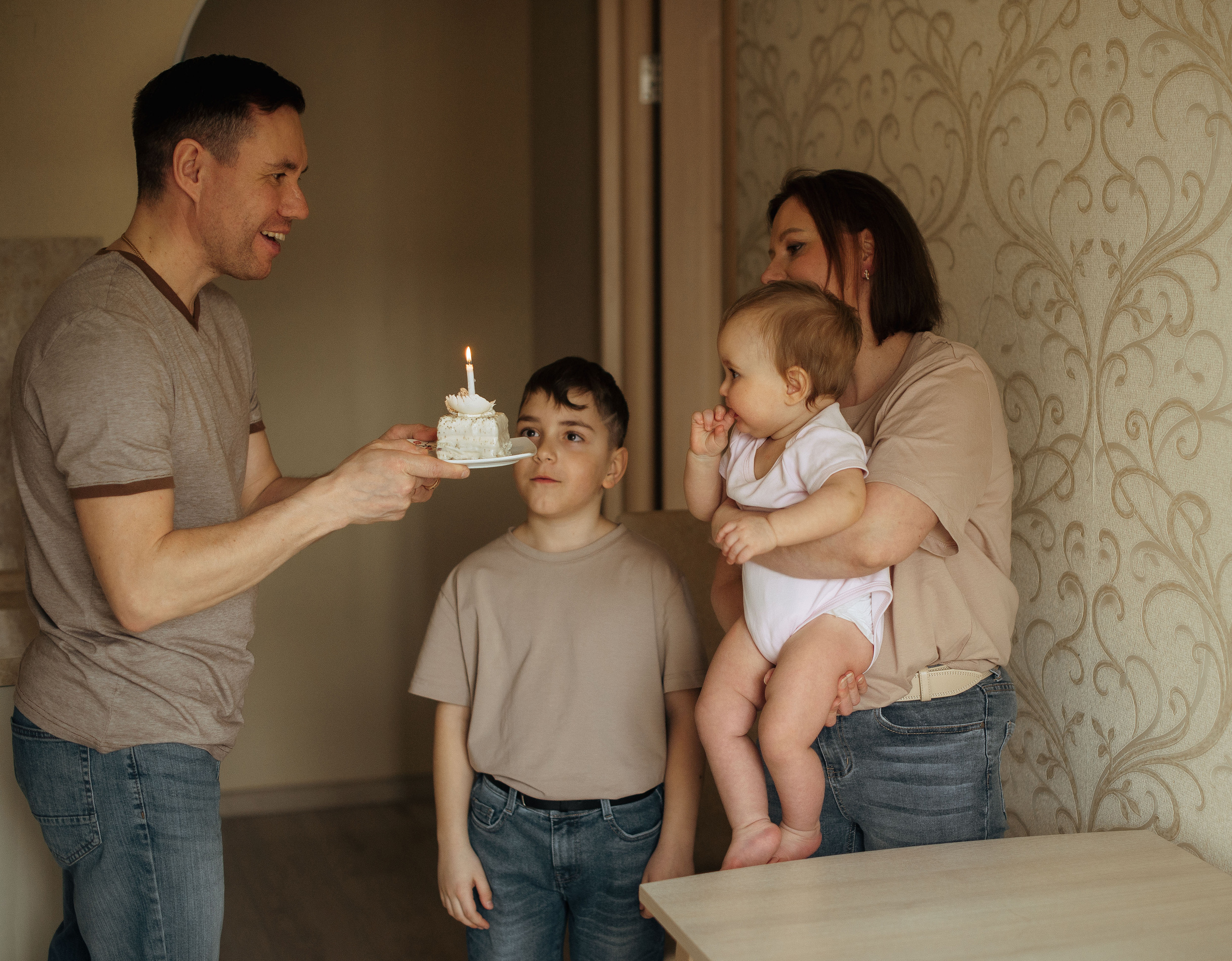 Домашняя съёмка годовасия. Семейный фотограф в Домодедово и Москве Елена Пичугина