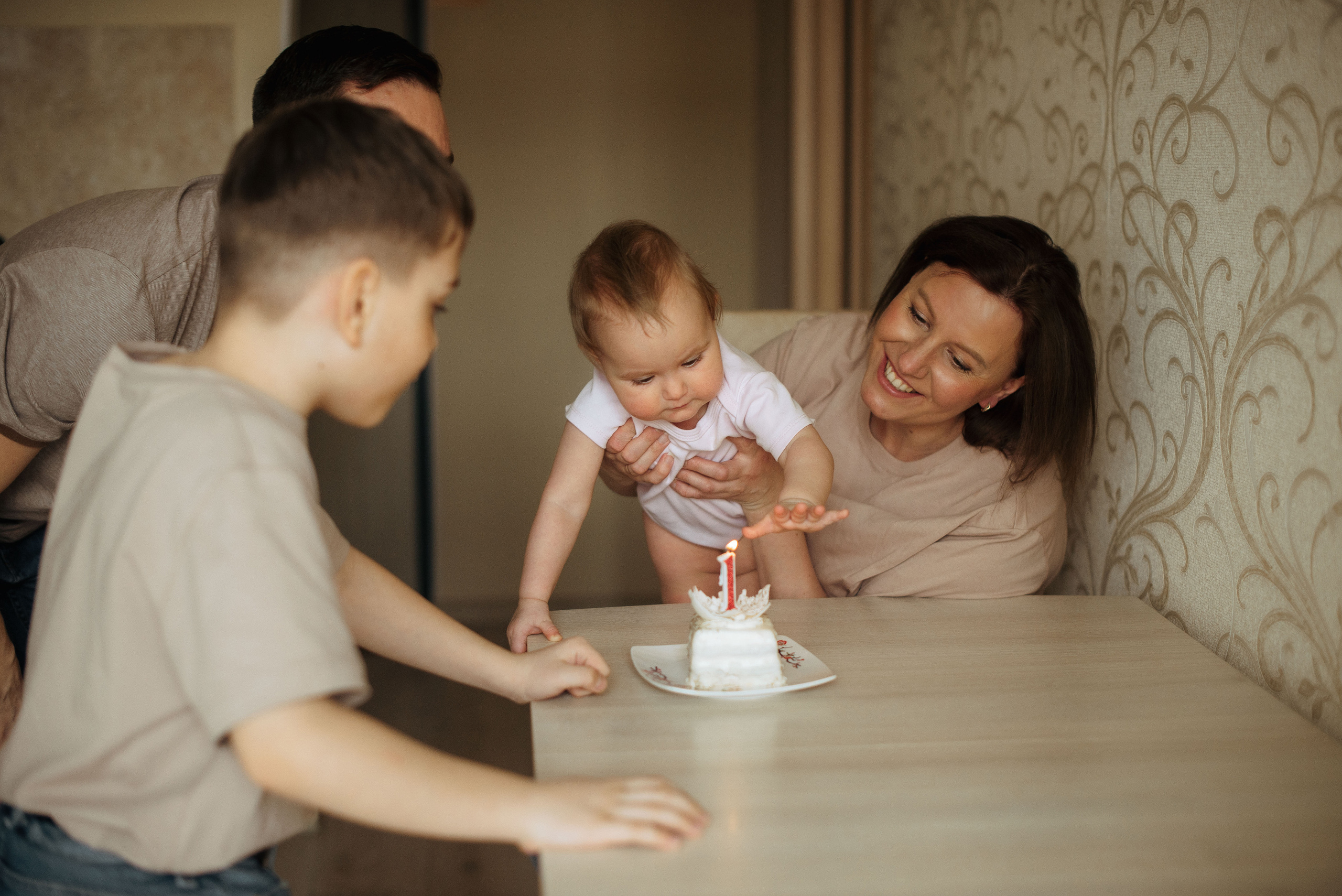 Домашняя съёмка годовасия. Семейный фотограф в Домодедово и Москве Елена Пичугина