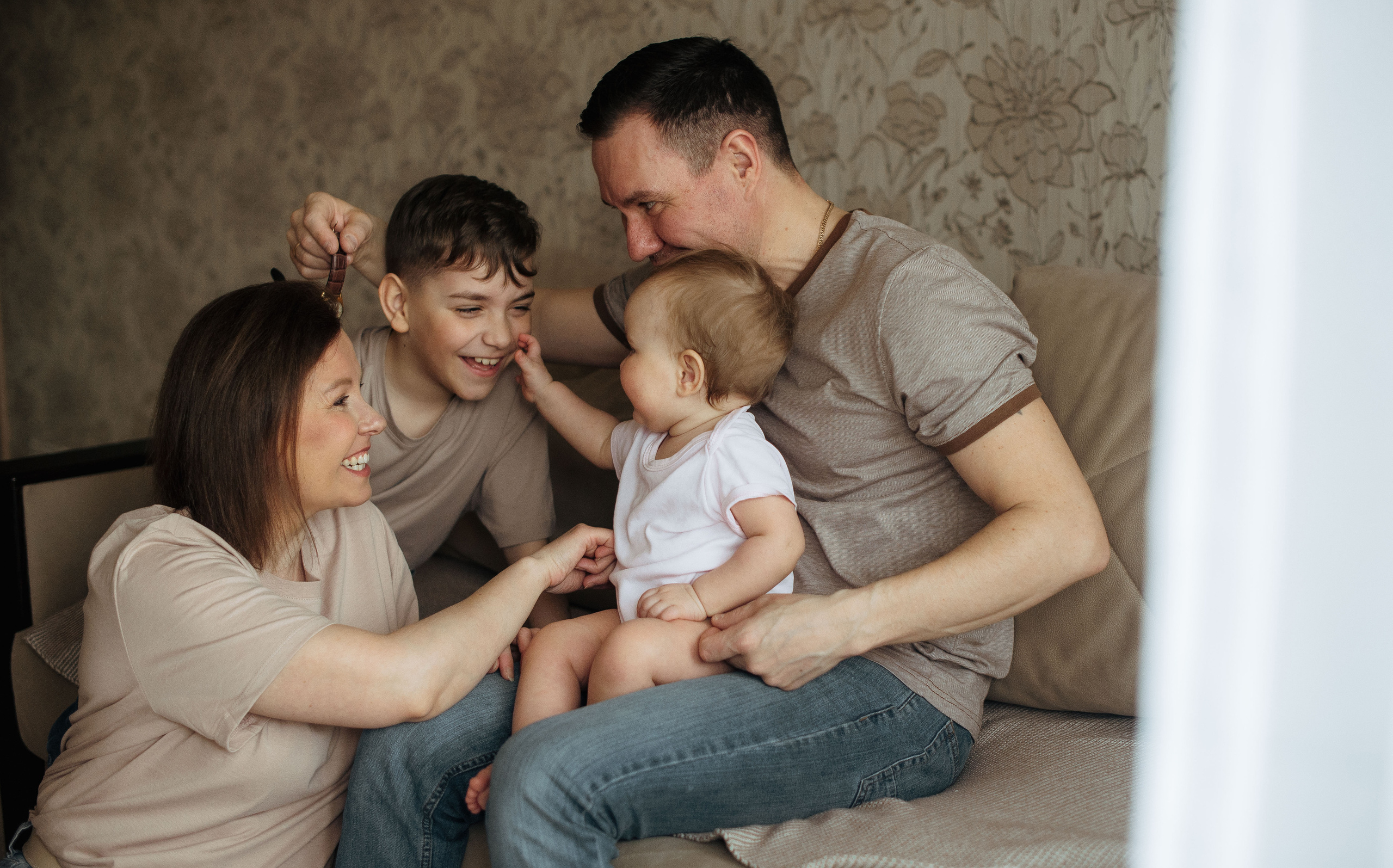 Домашняя съёмка годовасия. Семейный фотограф в Домодедово и Москве Елена Пичугина