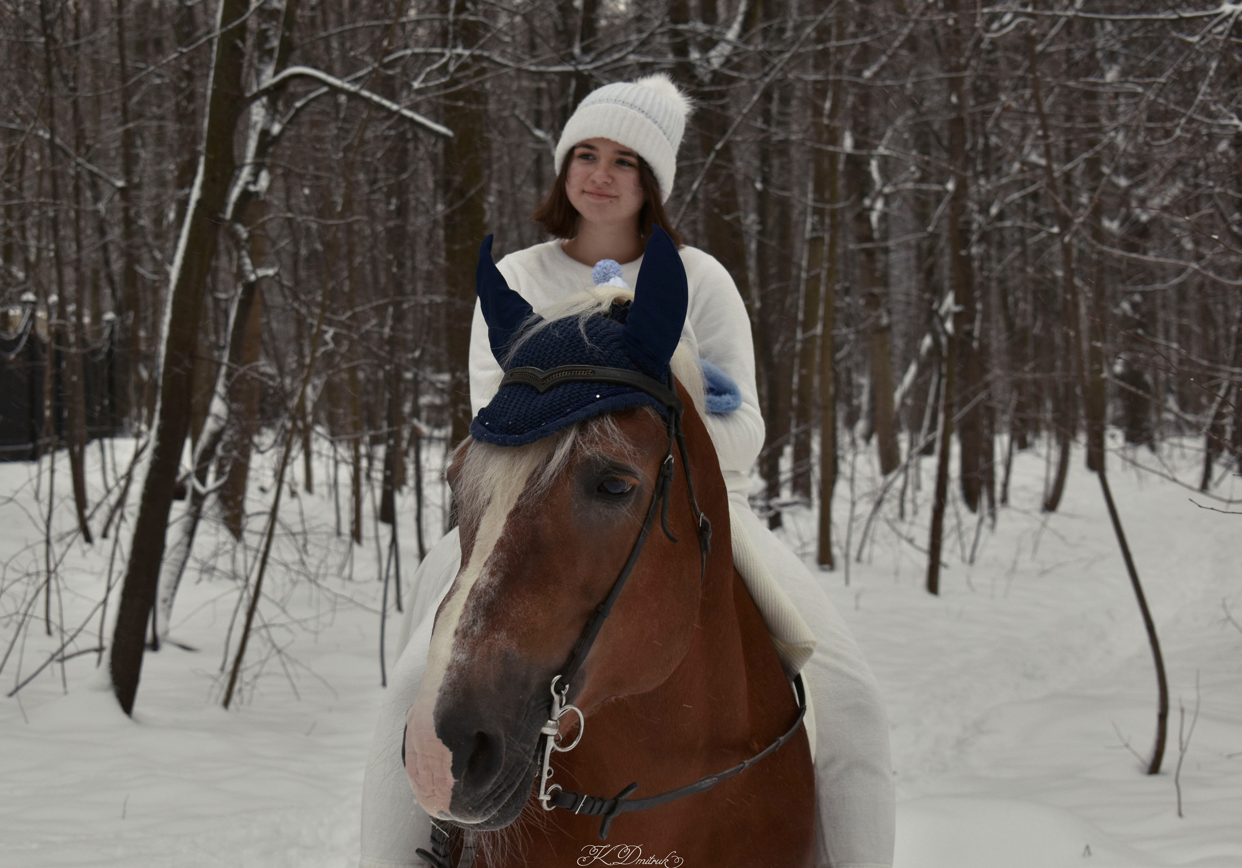 Настя. Зимний сон. Конный фотограф Москва