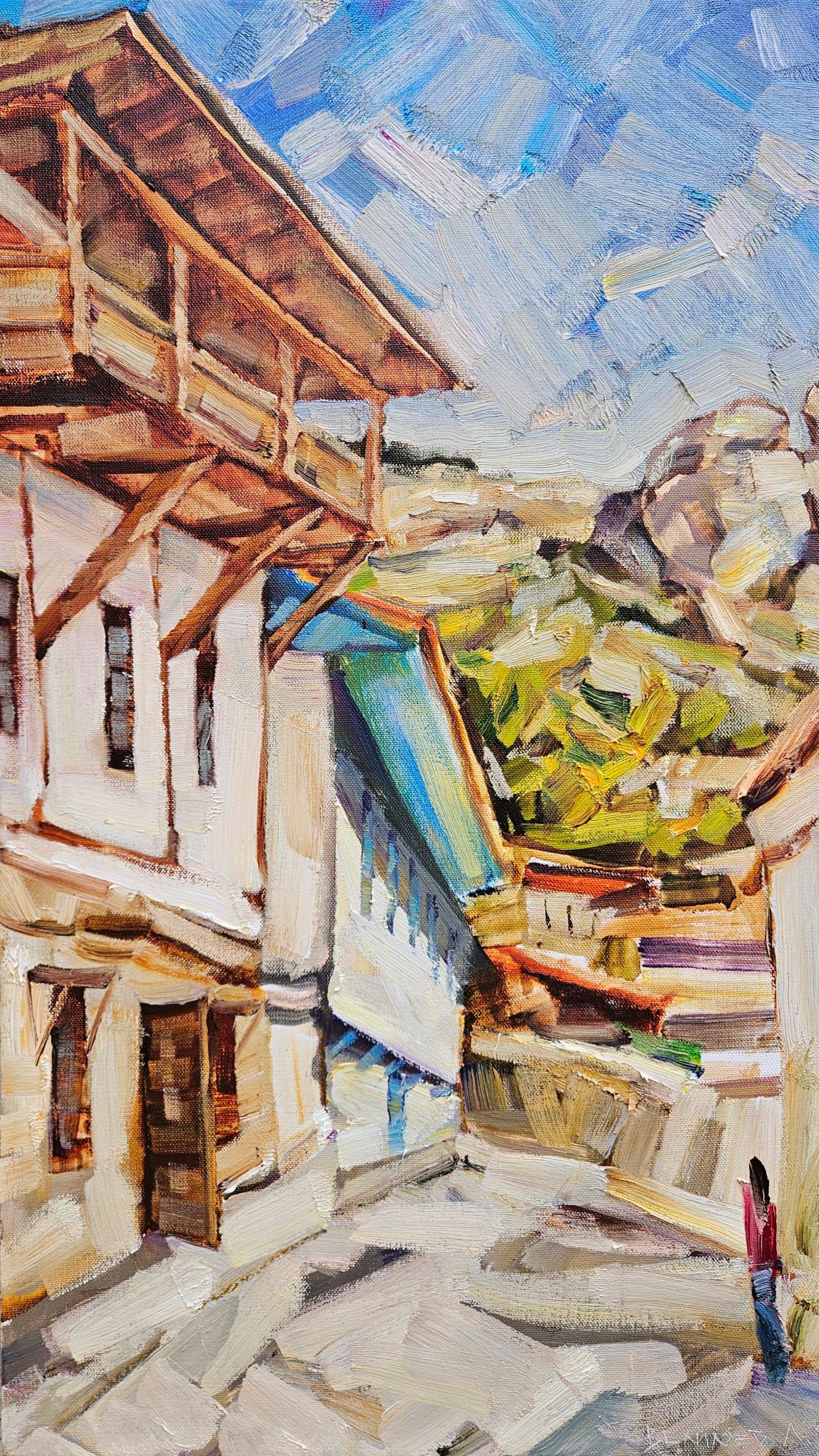 "Улочка в Бахчисарае". 2025. Холст, масло. 70х40. Цена: 20000₽