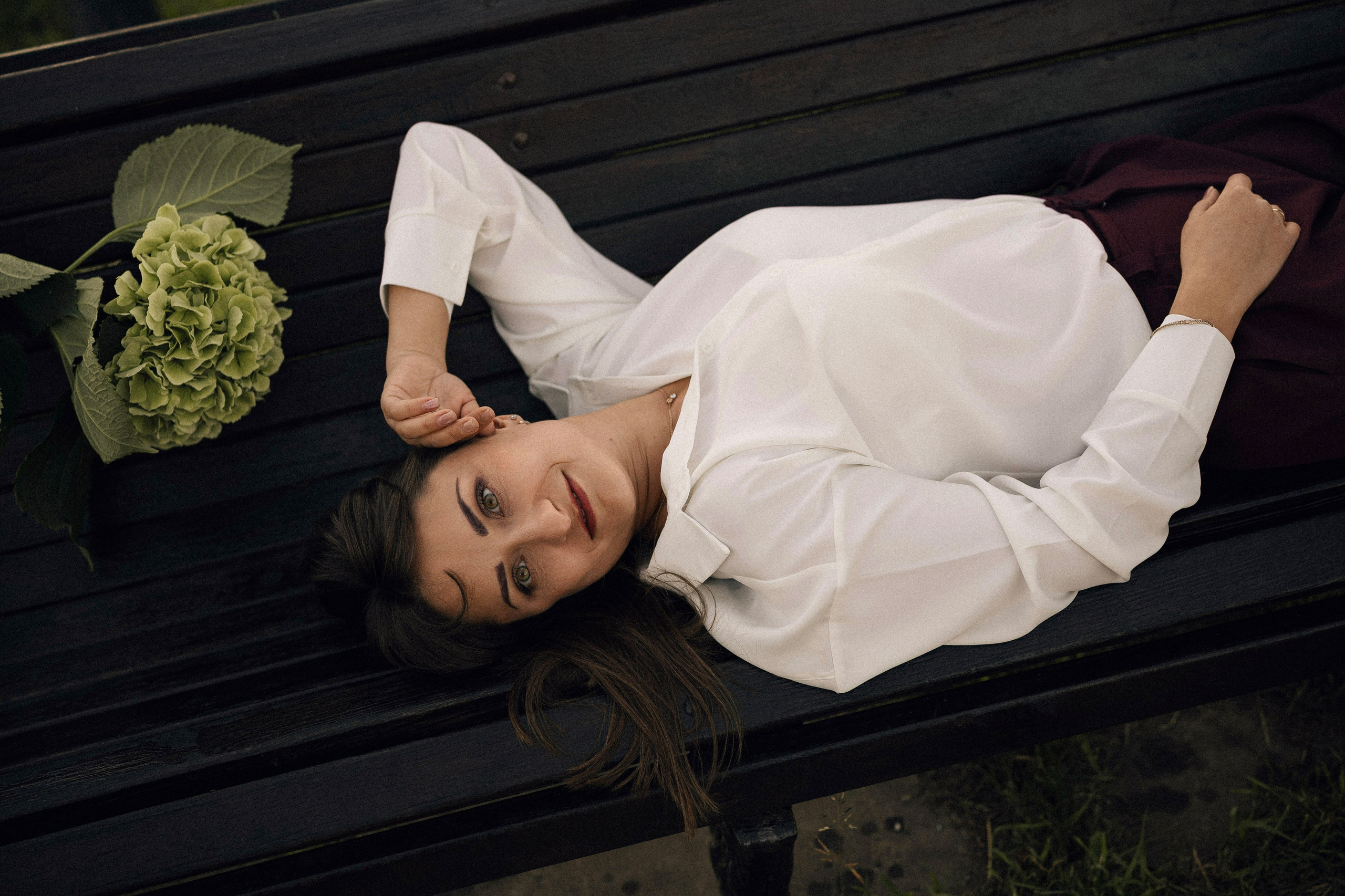 Натали с гортензией. Портретный, семейный и свадебный фотограф в Нарьян-Маре