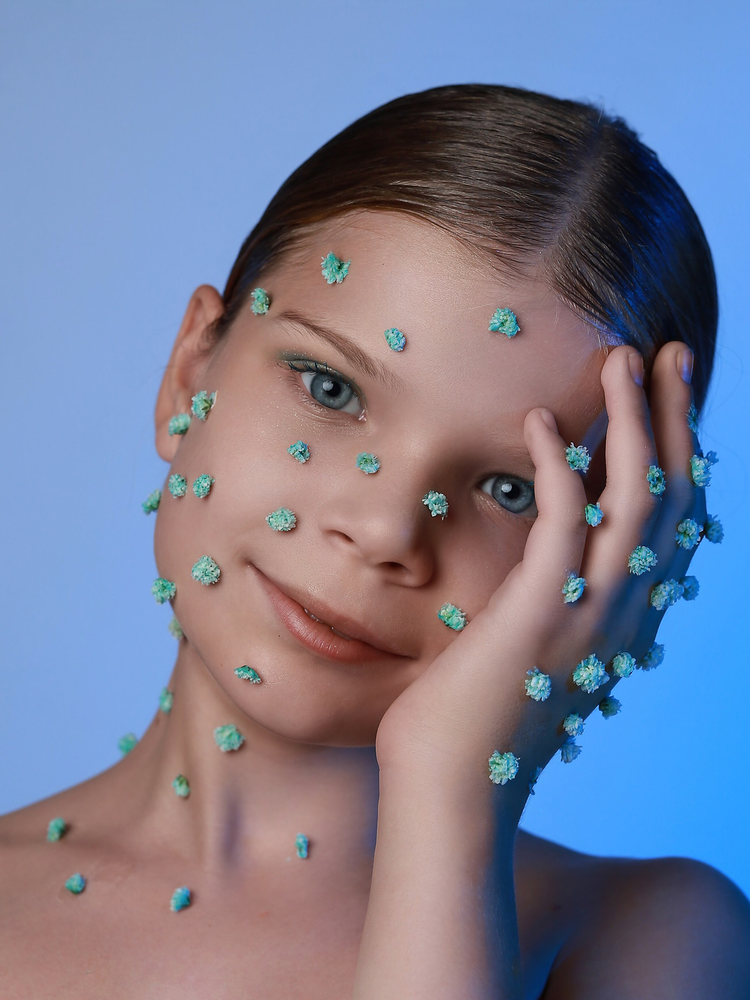 Портреты с цветами. Фотограф Юлия Мальцева