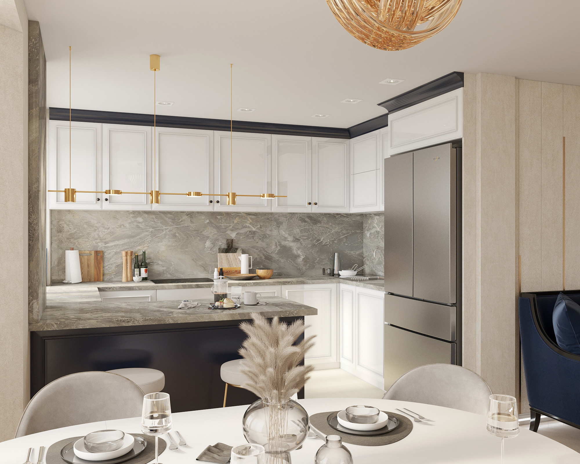 Кухня-гостиная дизайн