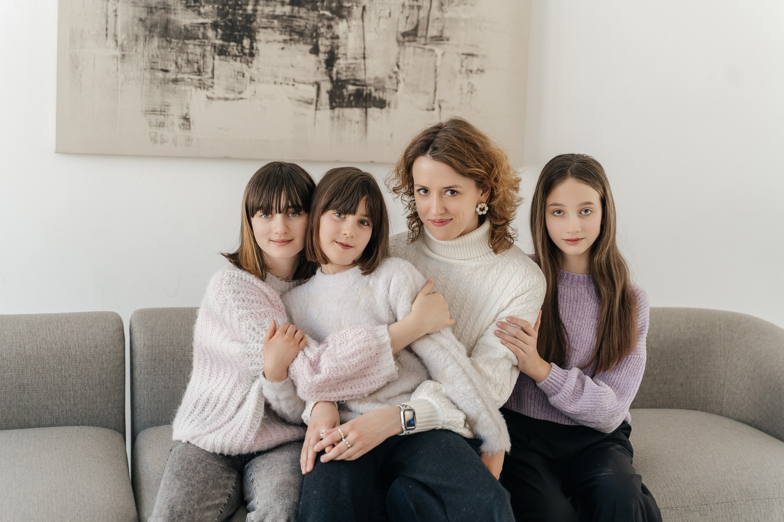 Фотосессия большой семьи в фотостудии. Свадебный фотограф в Дмитрове