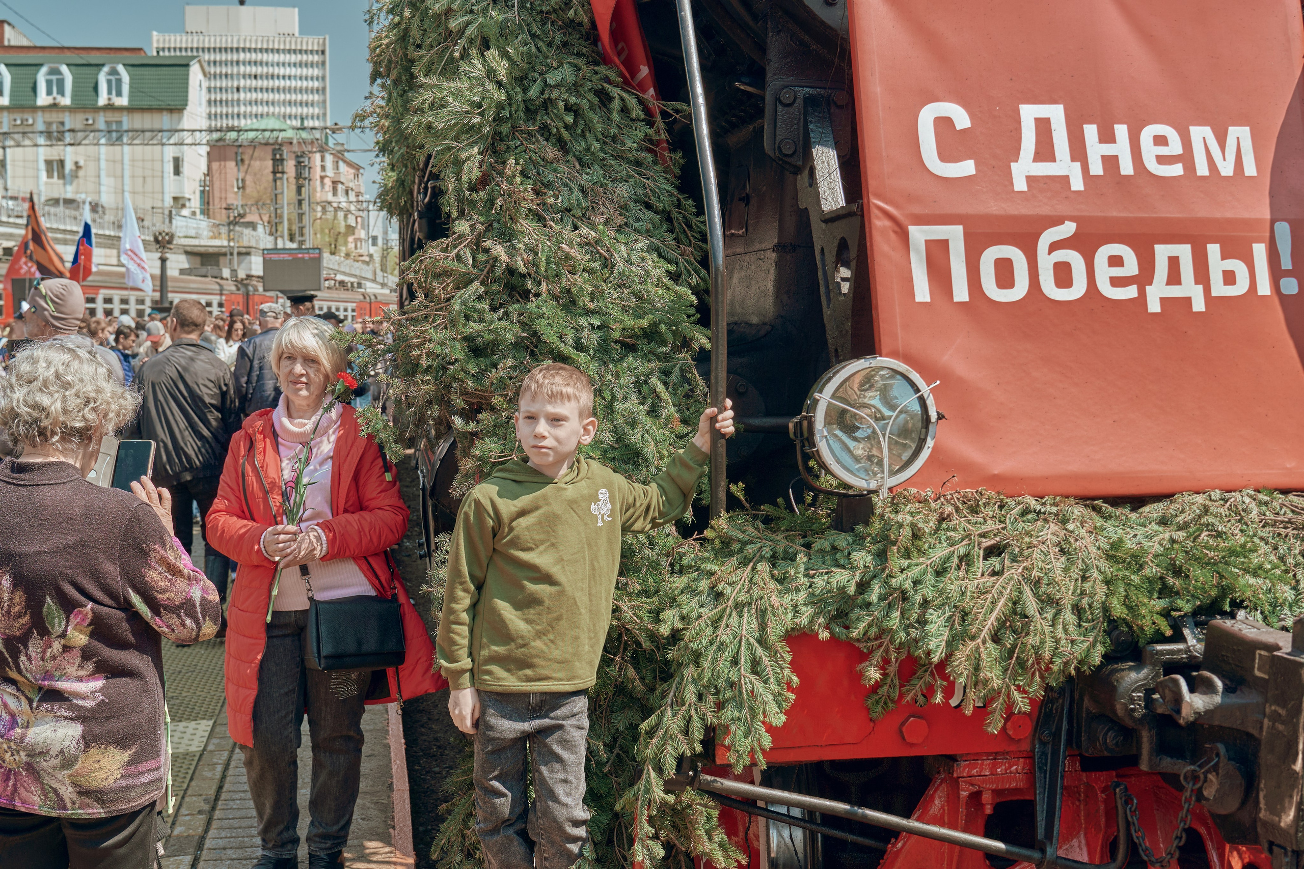 Поезд Победы!. Фотограф во Владивостоке