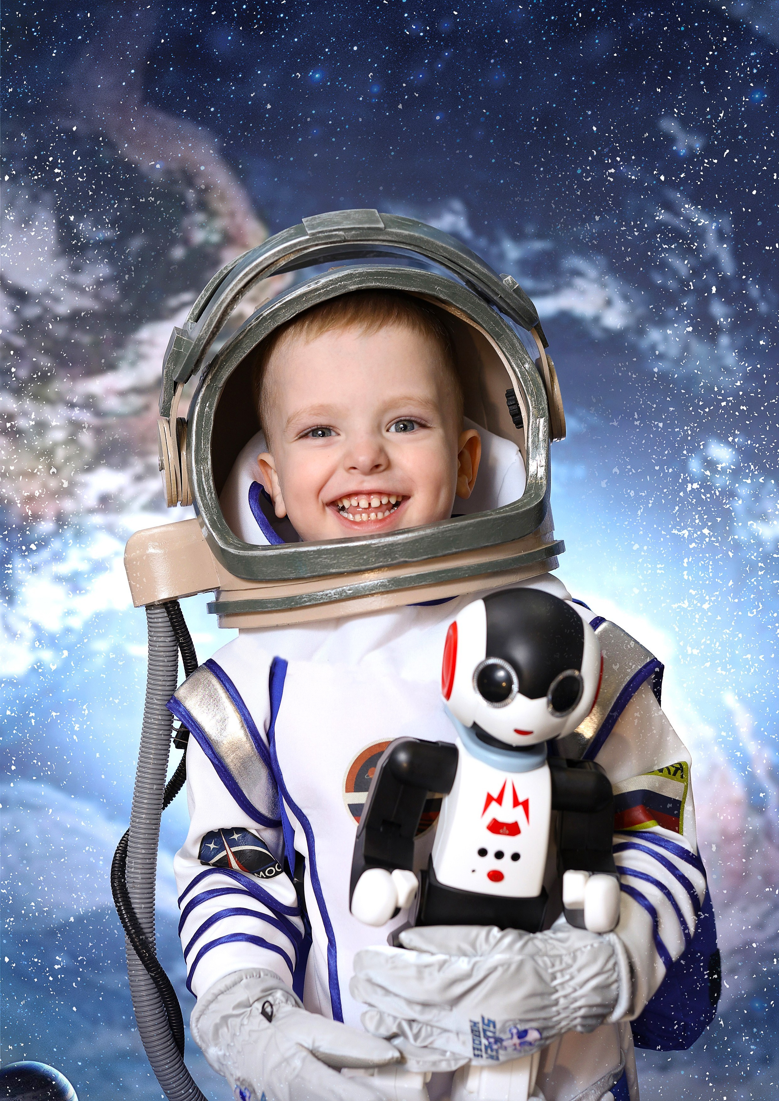 Фотосессия «Новый год в космосе» 2024 год. Фотограф в детский сад Елена Колчева Новокузнецк