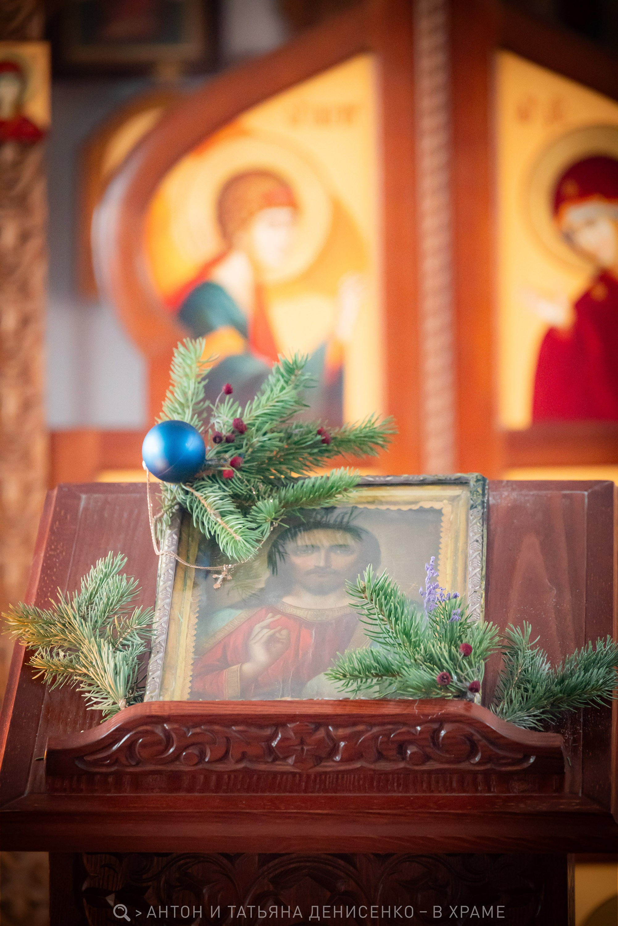 Храм Архистратига Михаила, х. Михайловский. Всенощное бдение. Антон и Татьяна Денисенко — В храме