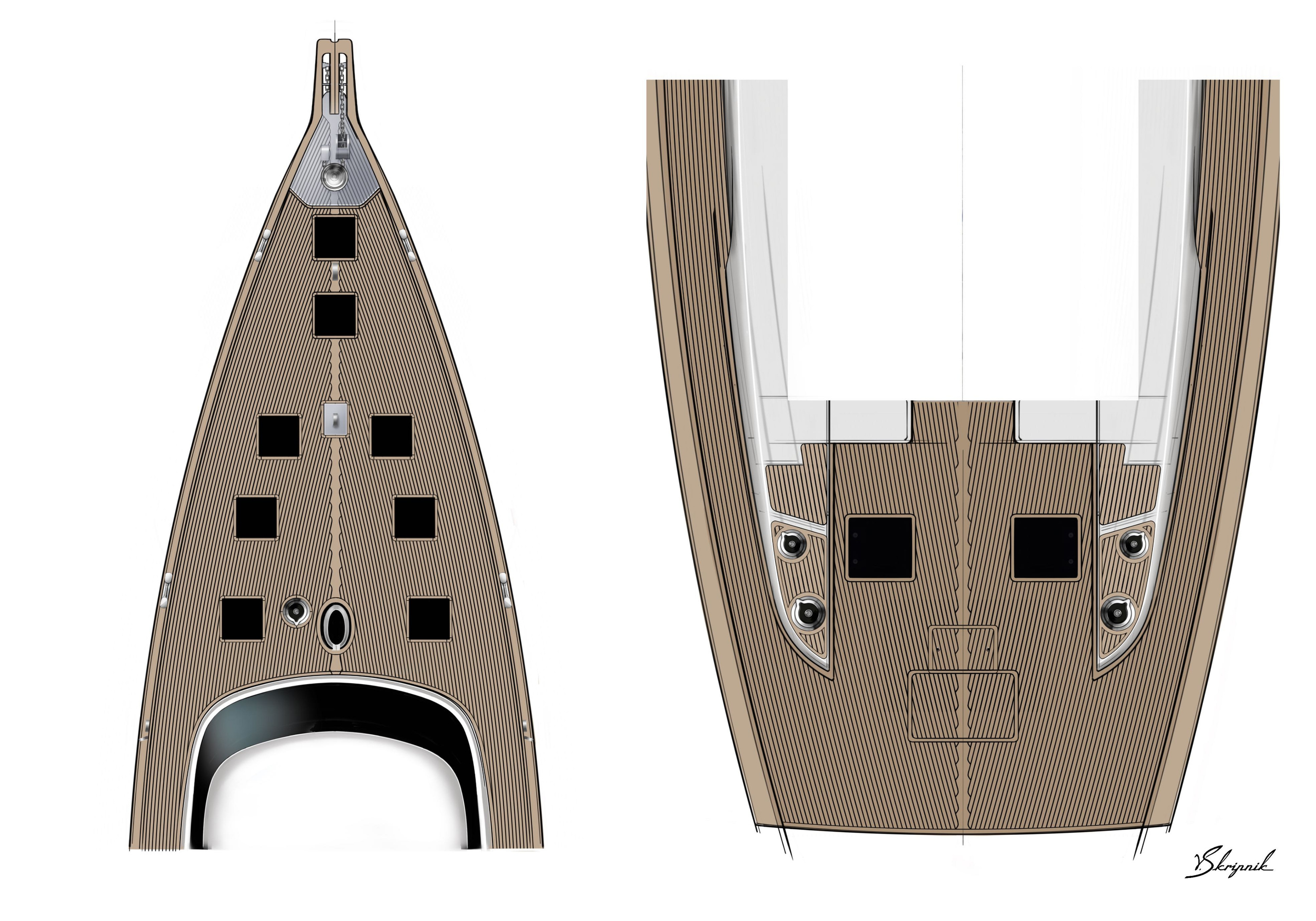 Индивидуальный дизайн парусной яхты Oyster 625. Design Yachts and Cars