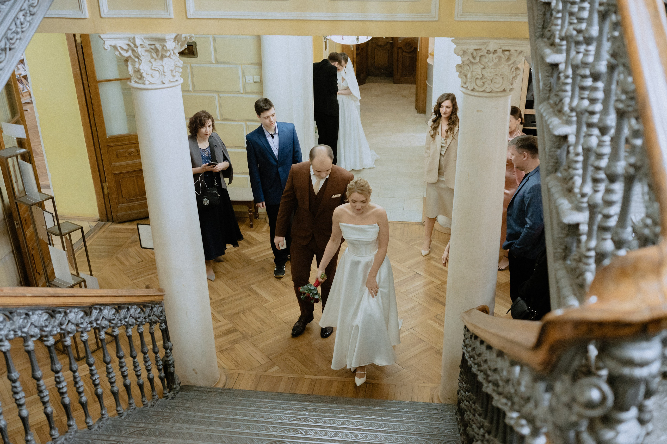 Регистрация брака и свадебная фотосессия в Библиотеке-читальне имени А. С. Пушкина. Свадебный фотограф Москва — Сергей и Татьяна