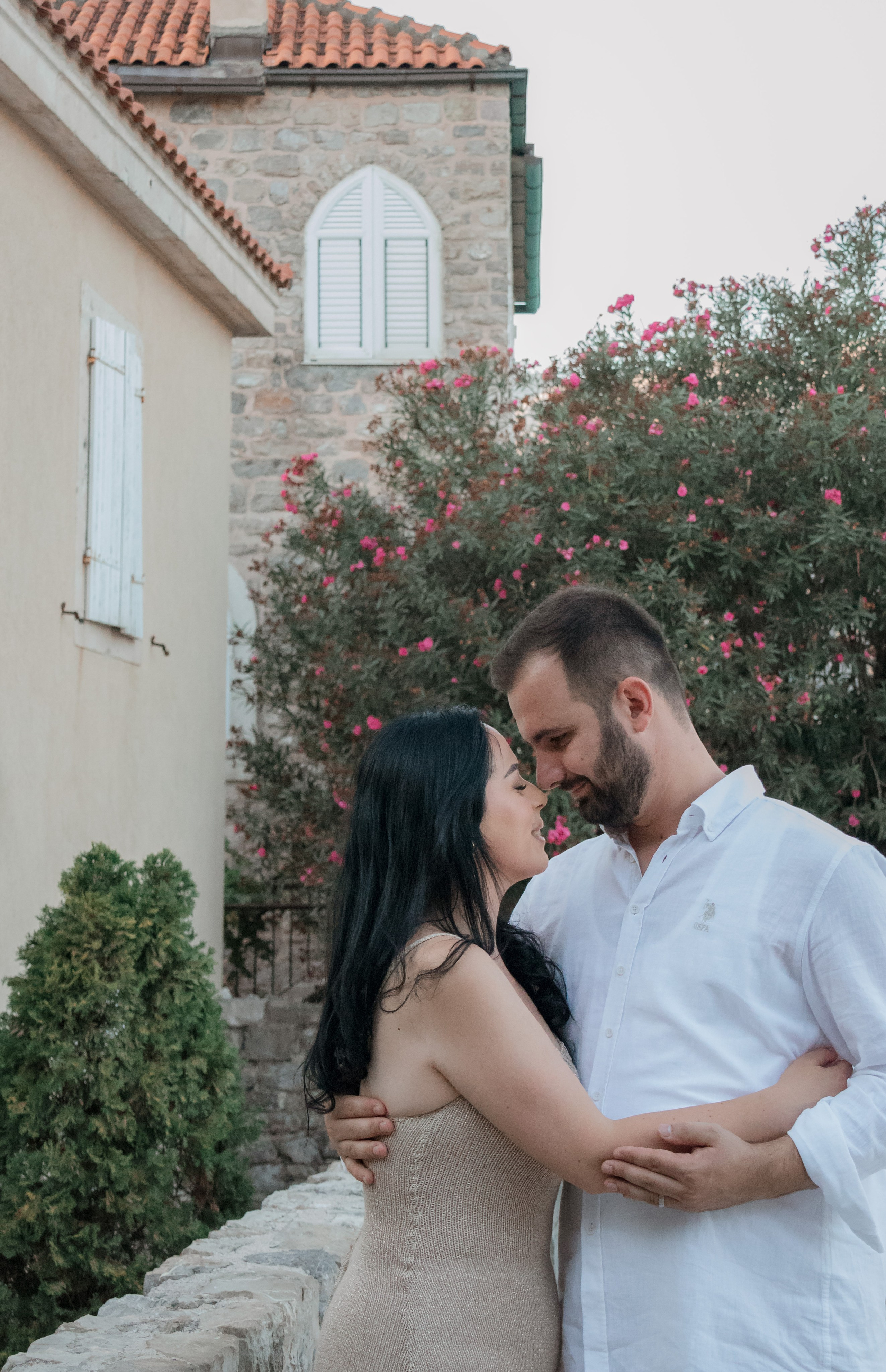Engagement photo shooting in Montenegro. Portrait photographer in Tivat Montenegro Katerina Kirsanova