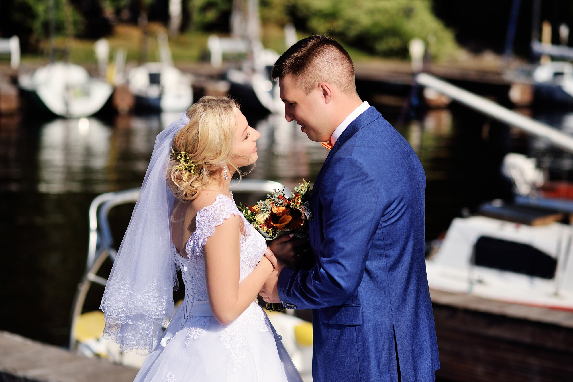 свадебная фотосессия в яхтклубе