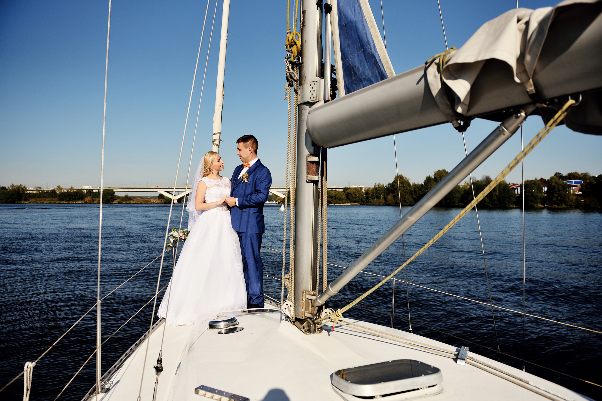 свадебная фотосессия на яхте