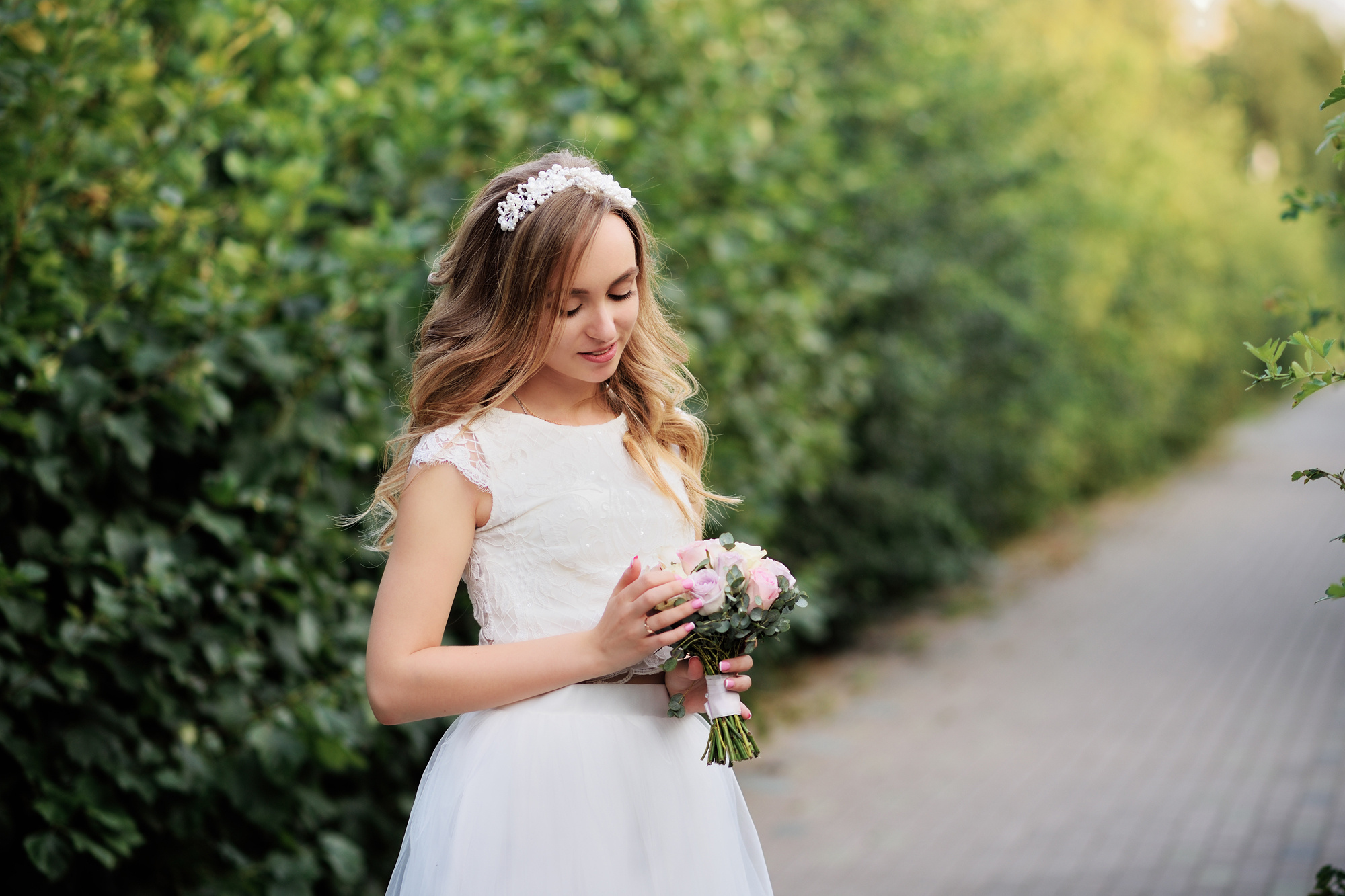 свадебная фотосессия невесты