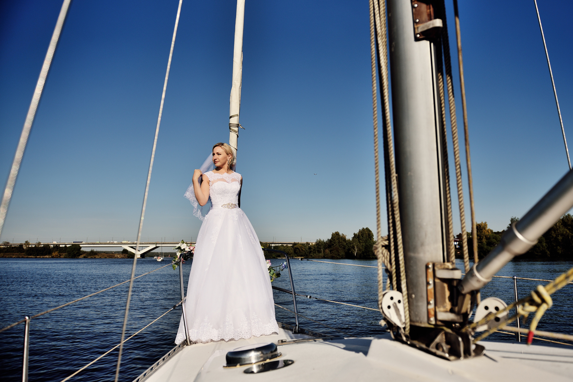 свадебная фотосессия на яхте