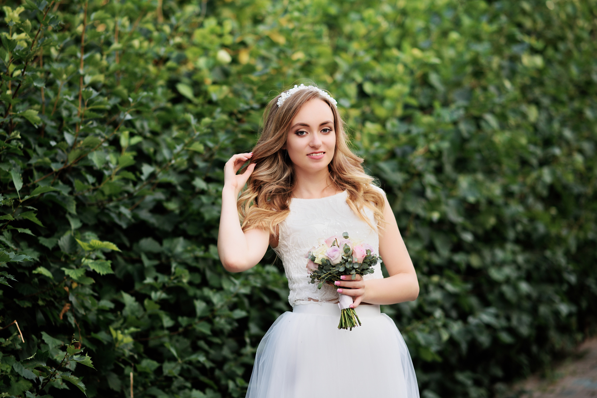 свадебная фотосессия невесты