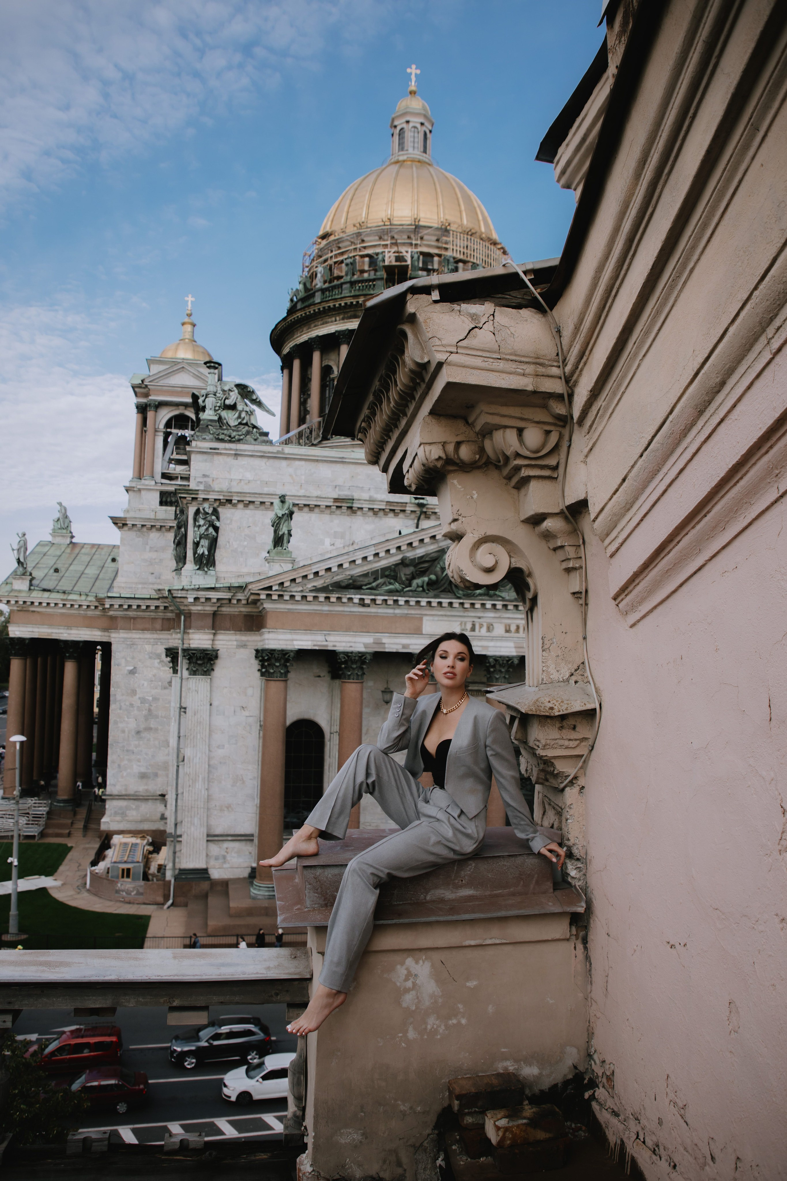 Вероника (съемка на крыше). Фотограф в Москве и Санкт-Петербурге Дарина