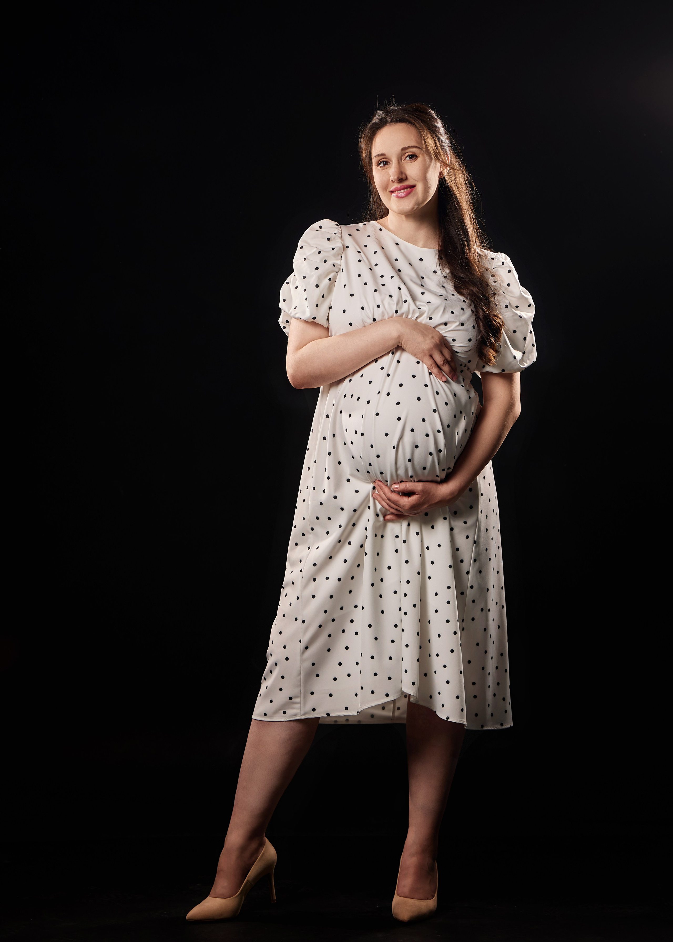 Первые кадры в день съёмки беременной Насти