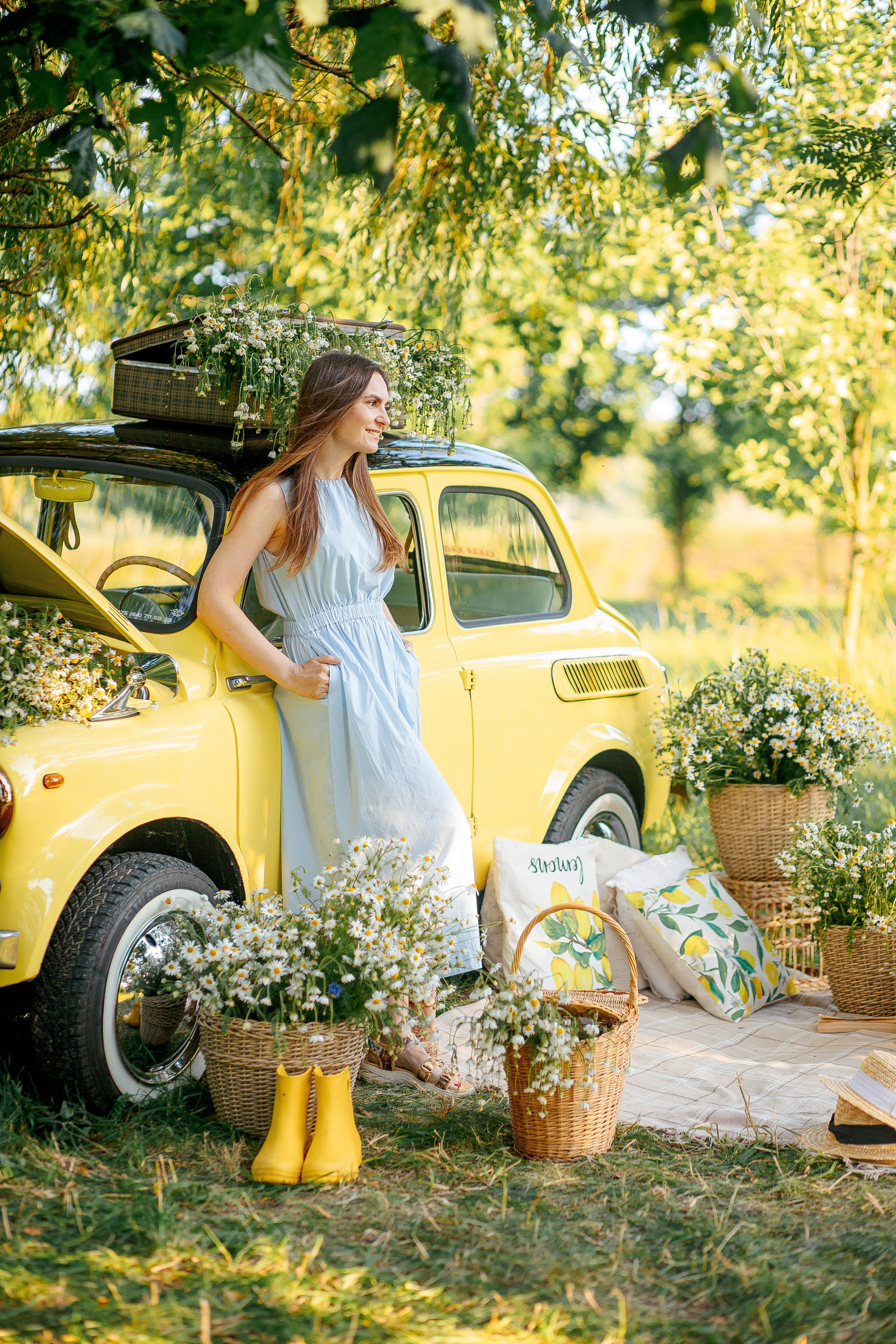 Анна люпины и ромашки. Семейный детский фотограф. Фотосессия в Минске