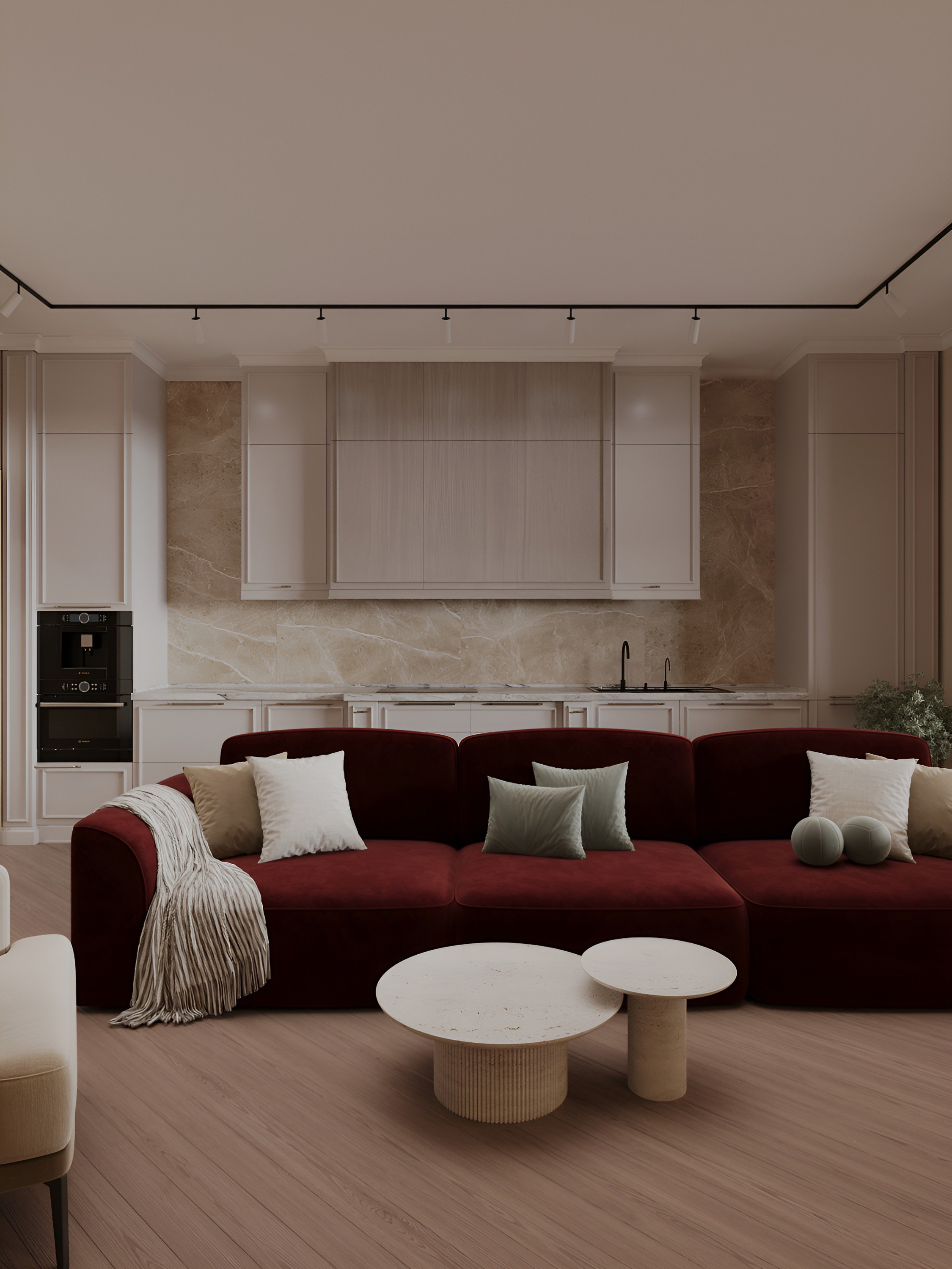 Кухня-гостиная. 3D Визуализация интерьеров жилых и коммерческих помещений